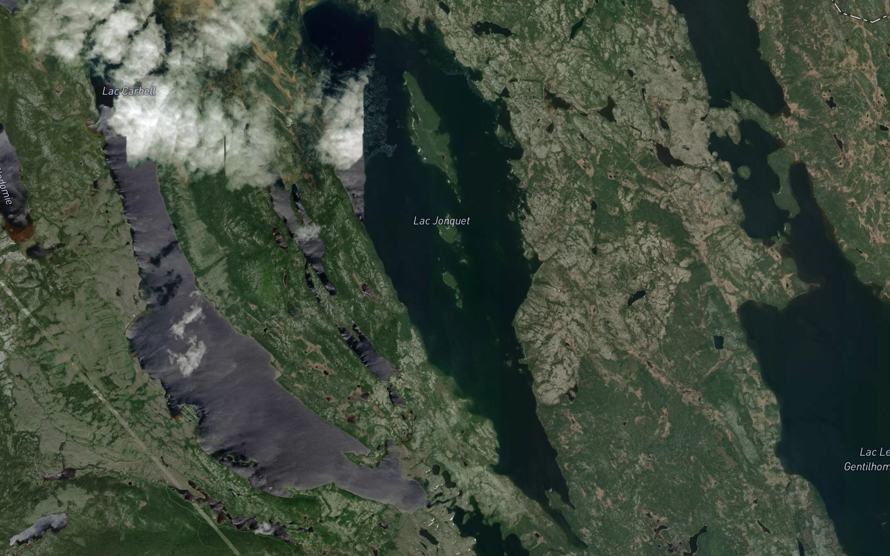 Satellite map of the Lac Jonquet