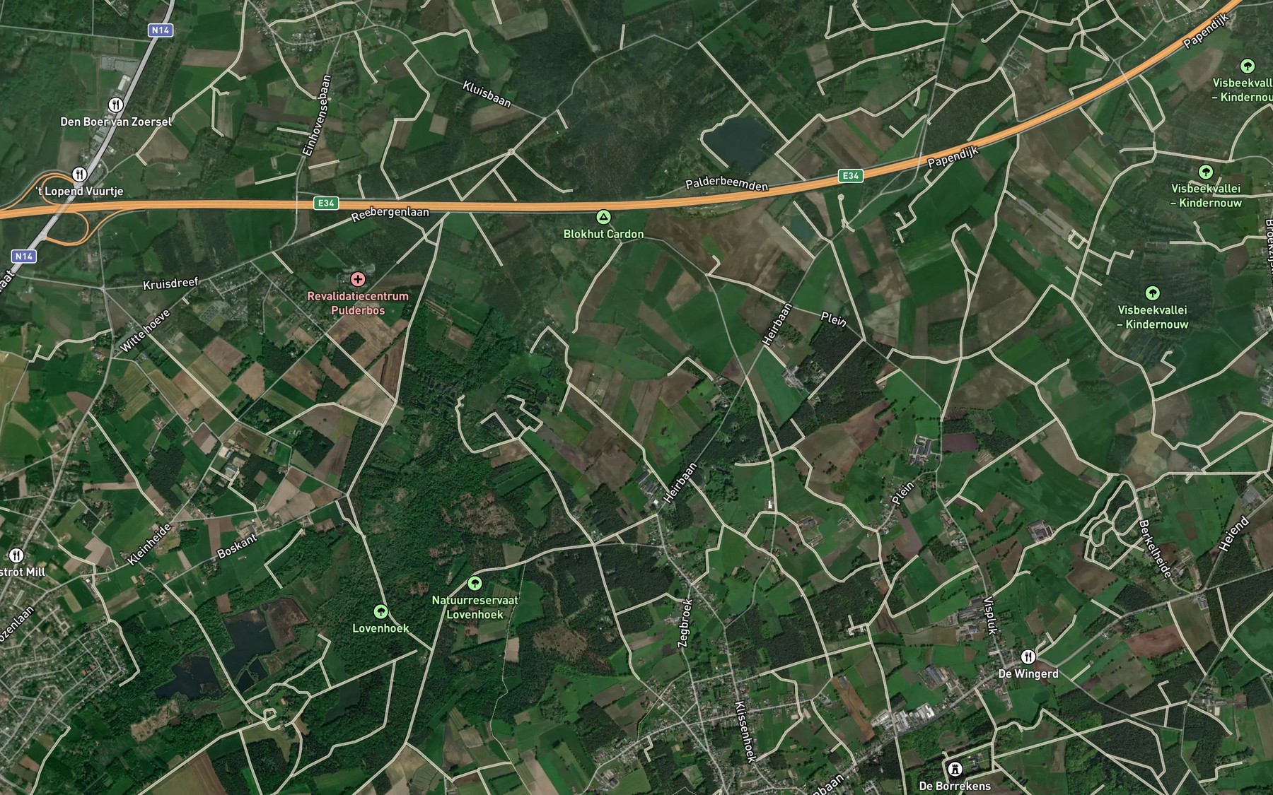 Satellite map of the Lopendebeek