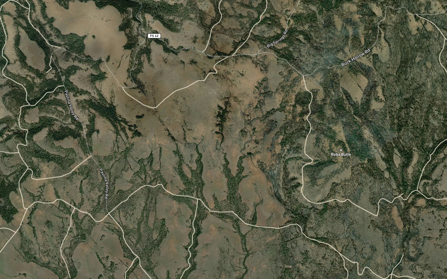 Satellite map of the Amber Reservoir