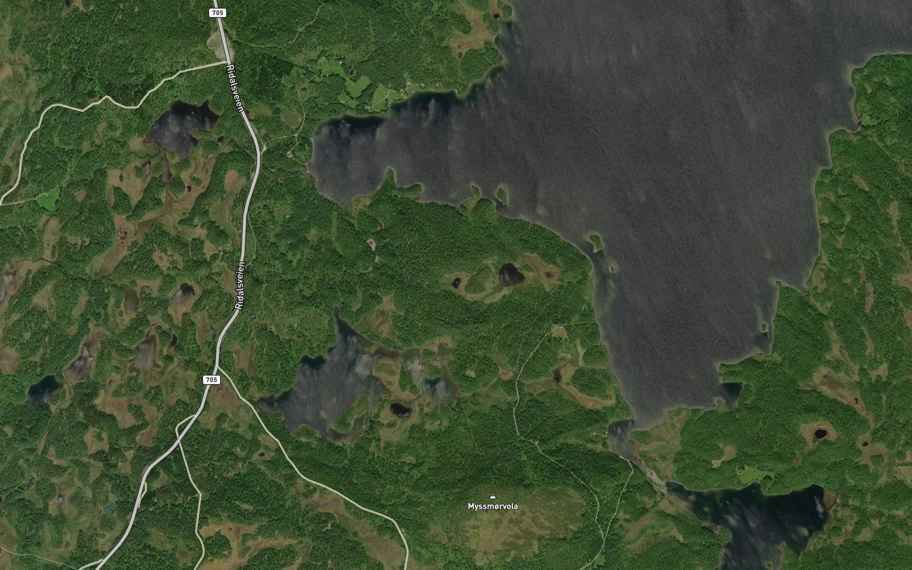 Satellite map of the Svartloken