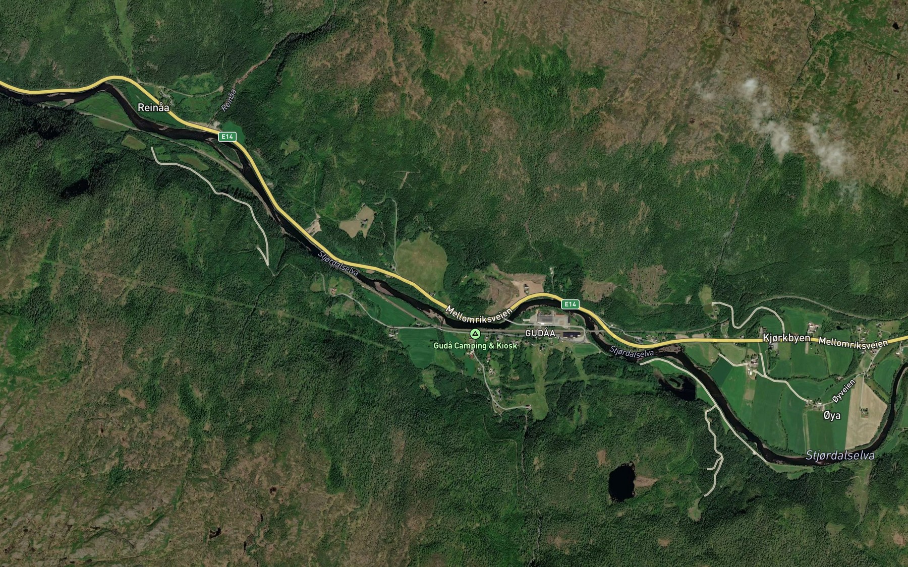 Satellite map of the Hauggjardsbekken