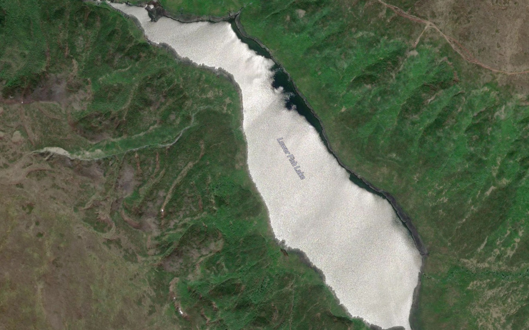 Satellite map of the Lower Fish Lake