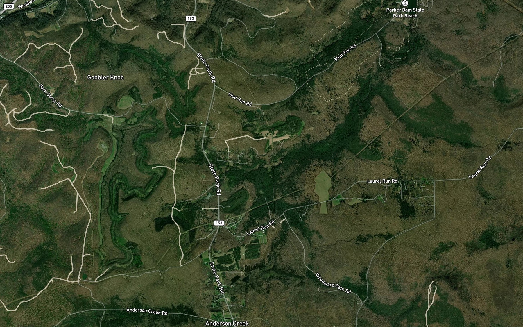 Satellite map of the Wise Run