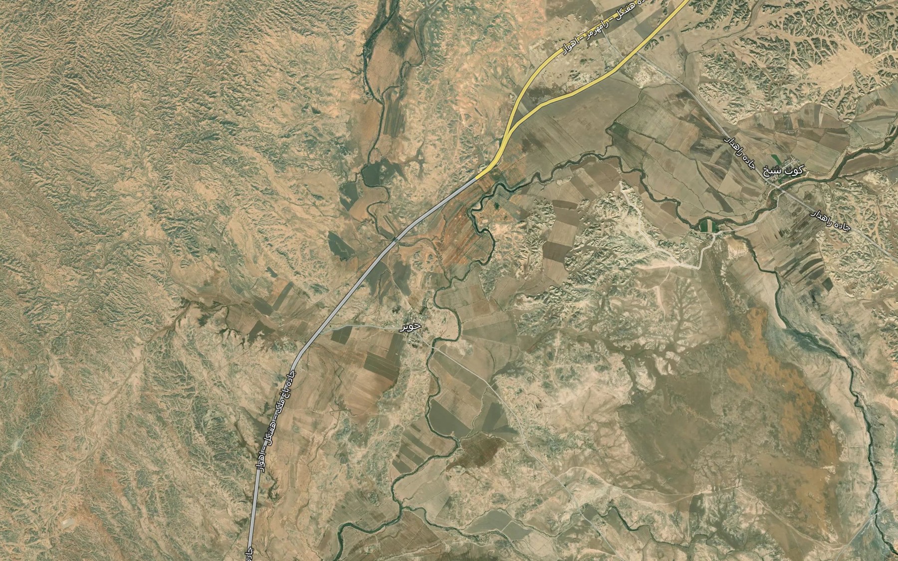Satellite map of the Rudkhaneh-ye Kondak