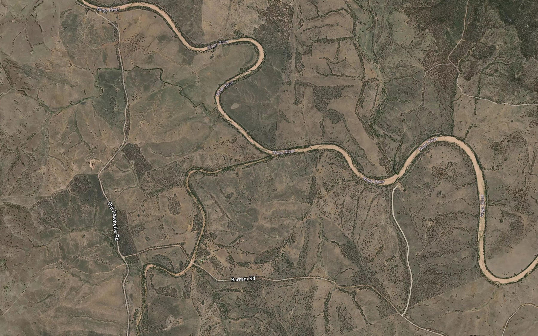 Satellite map of the Trevethan Creek