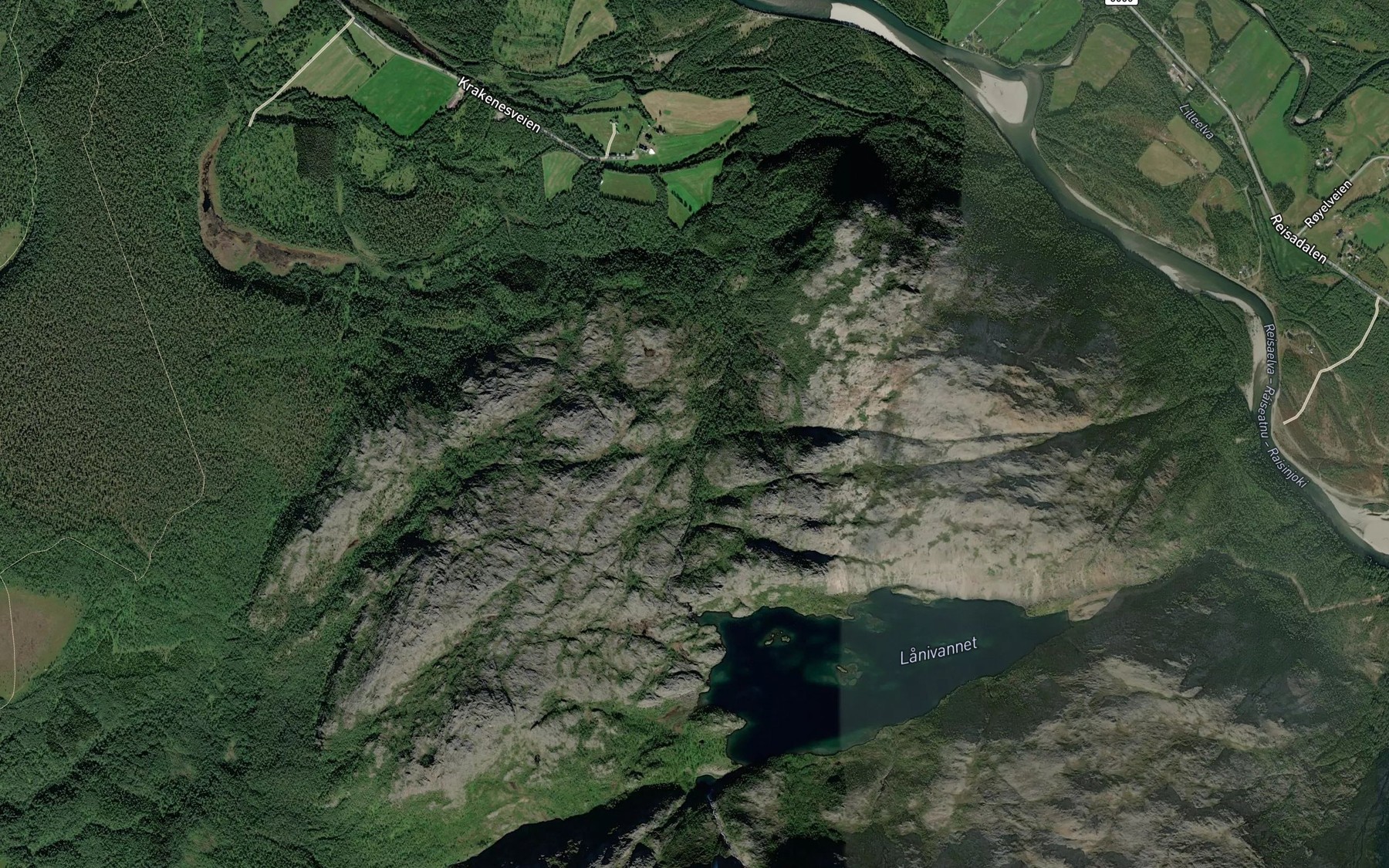 Satellite map of the Molnelva
