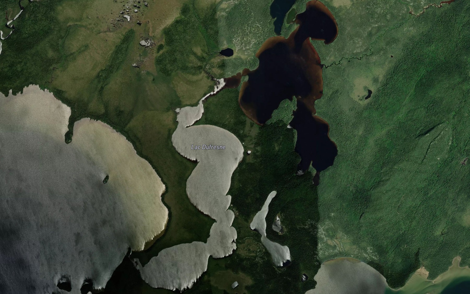 Satellite map of the Lac Dufresne