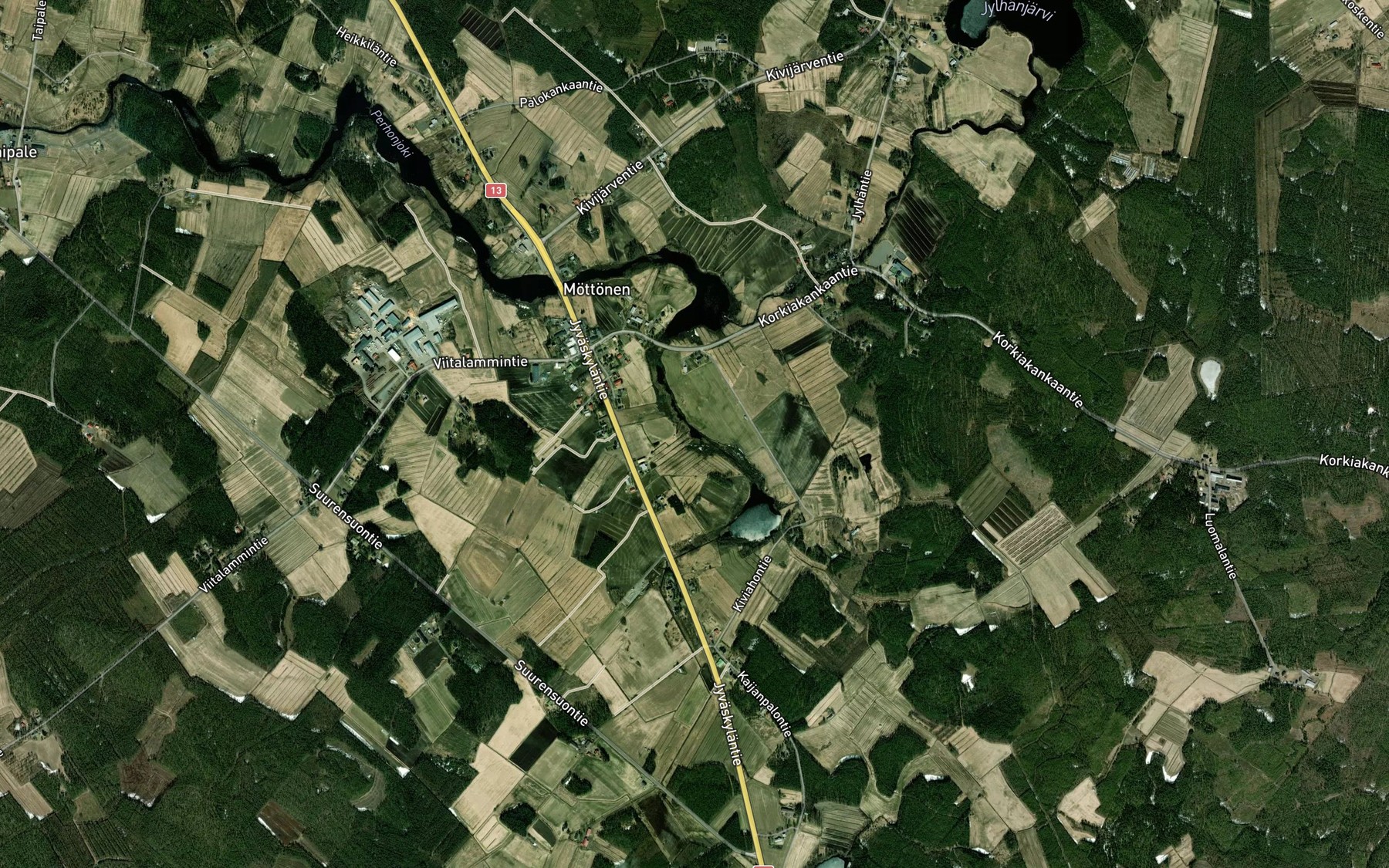 Satellite map of the Valilampi