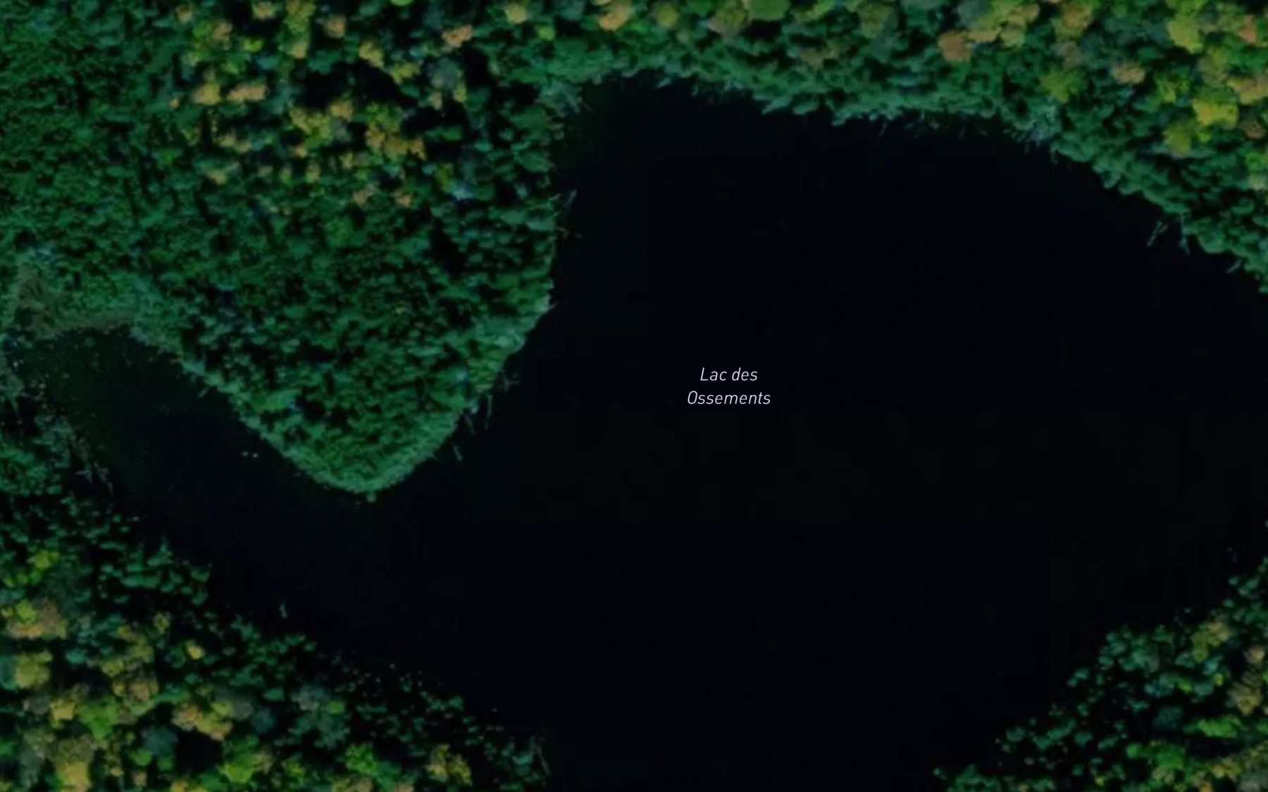 Satellite map of the Lac des Ossements