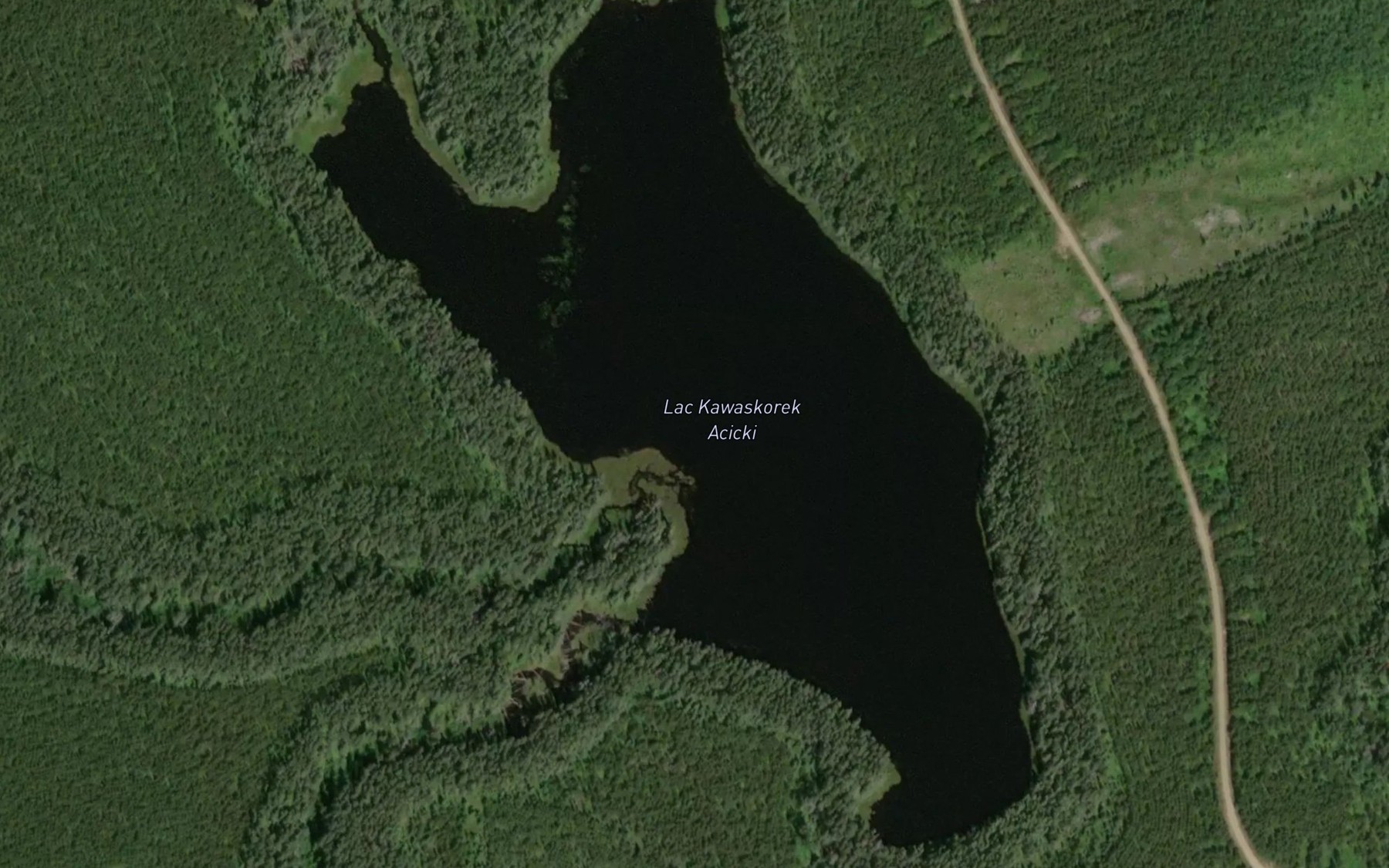 Satellite map of the Lac Kawaskorek Acicki