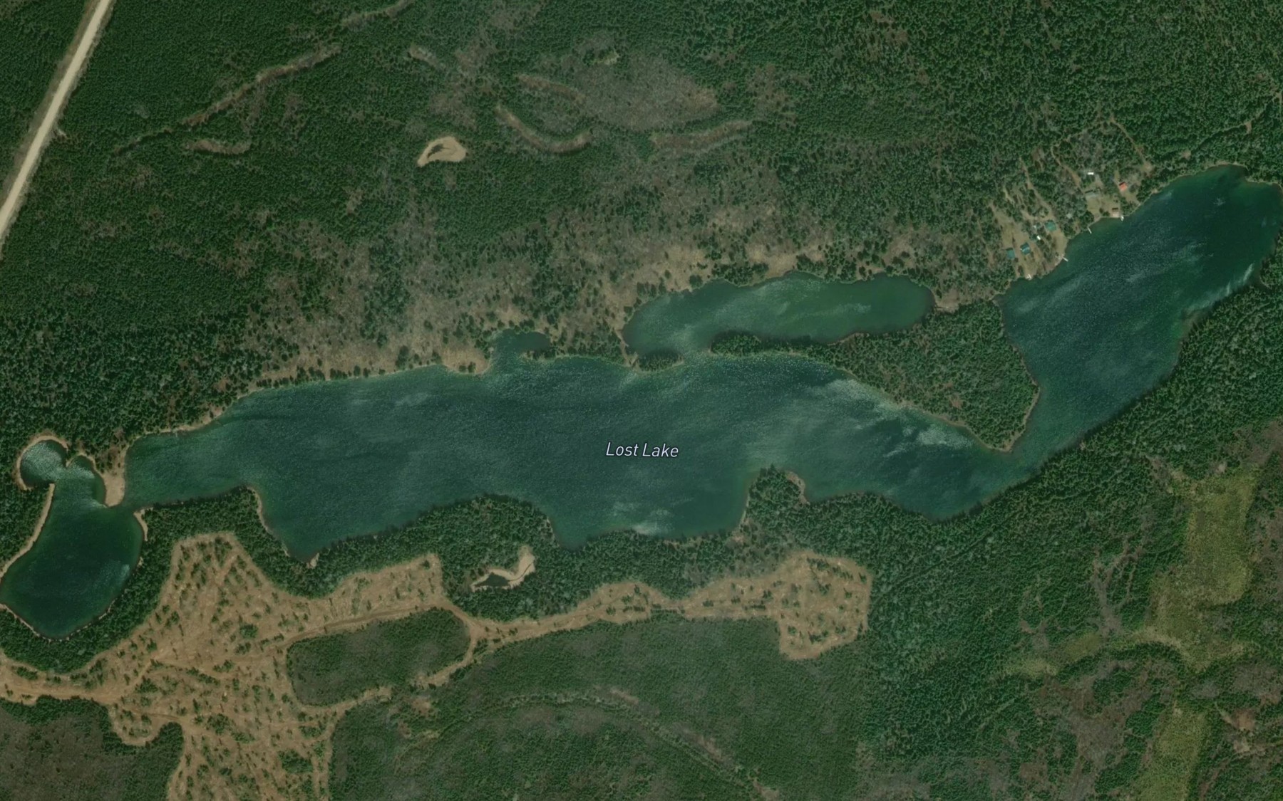 Satellite map of the Lost Lake
