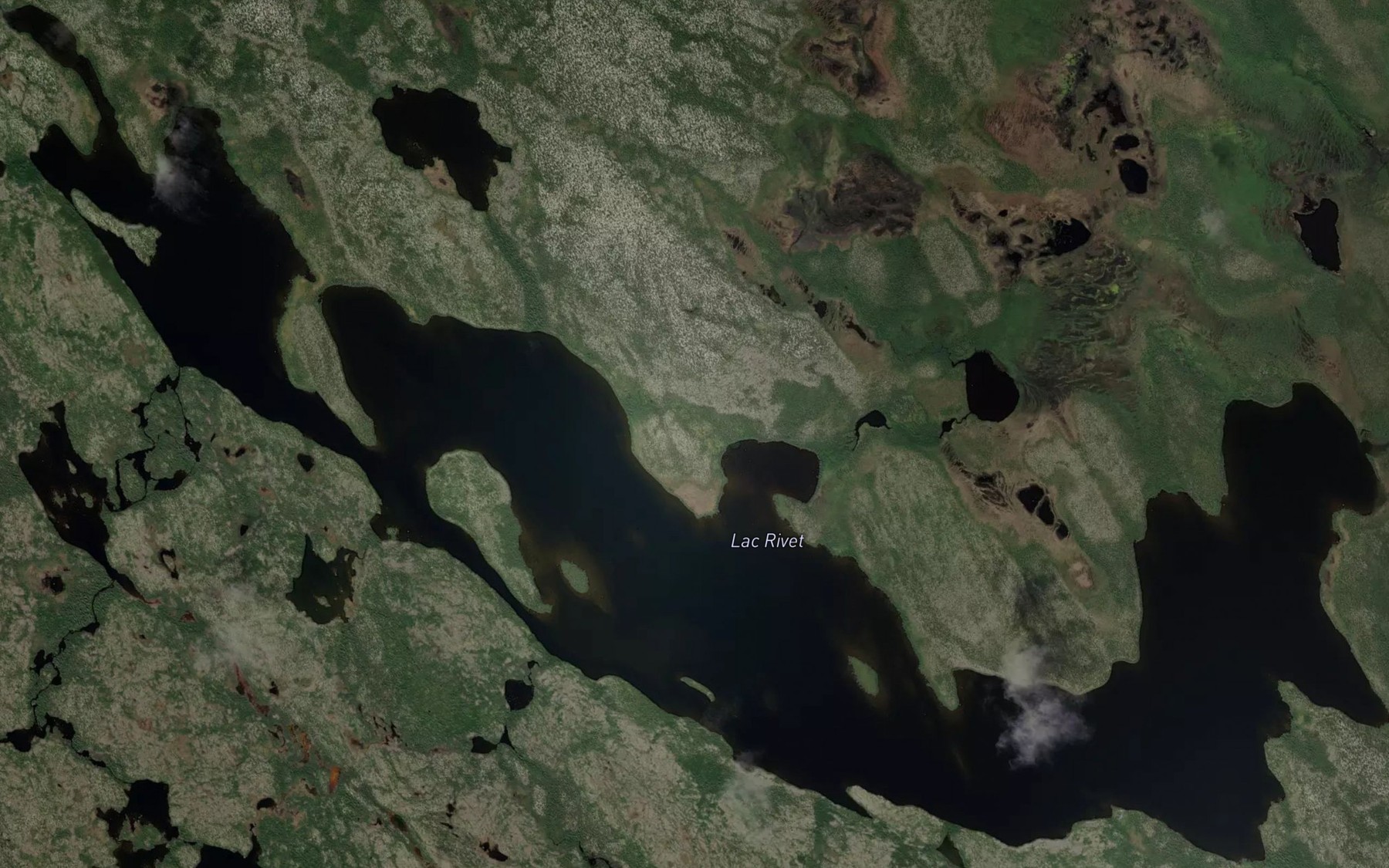 Satellite map of the Lac Rivet