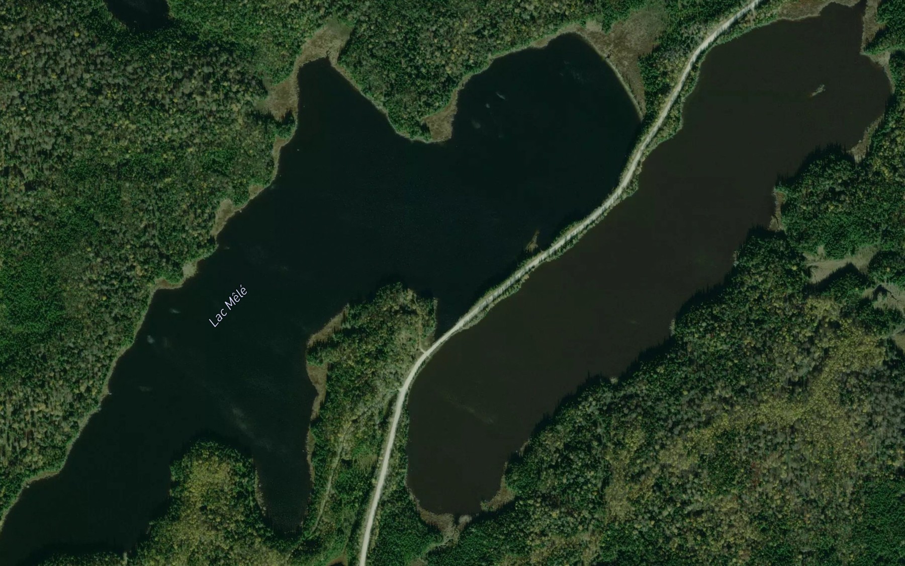 Satellite map of the Lac Mele
