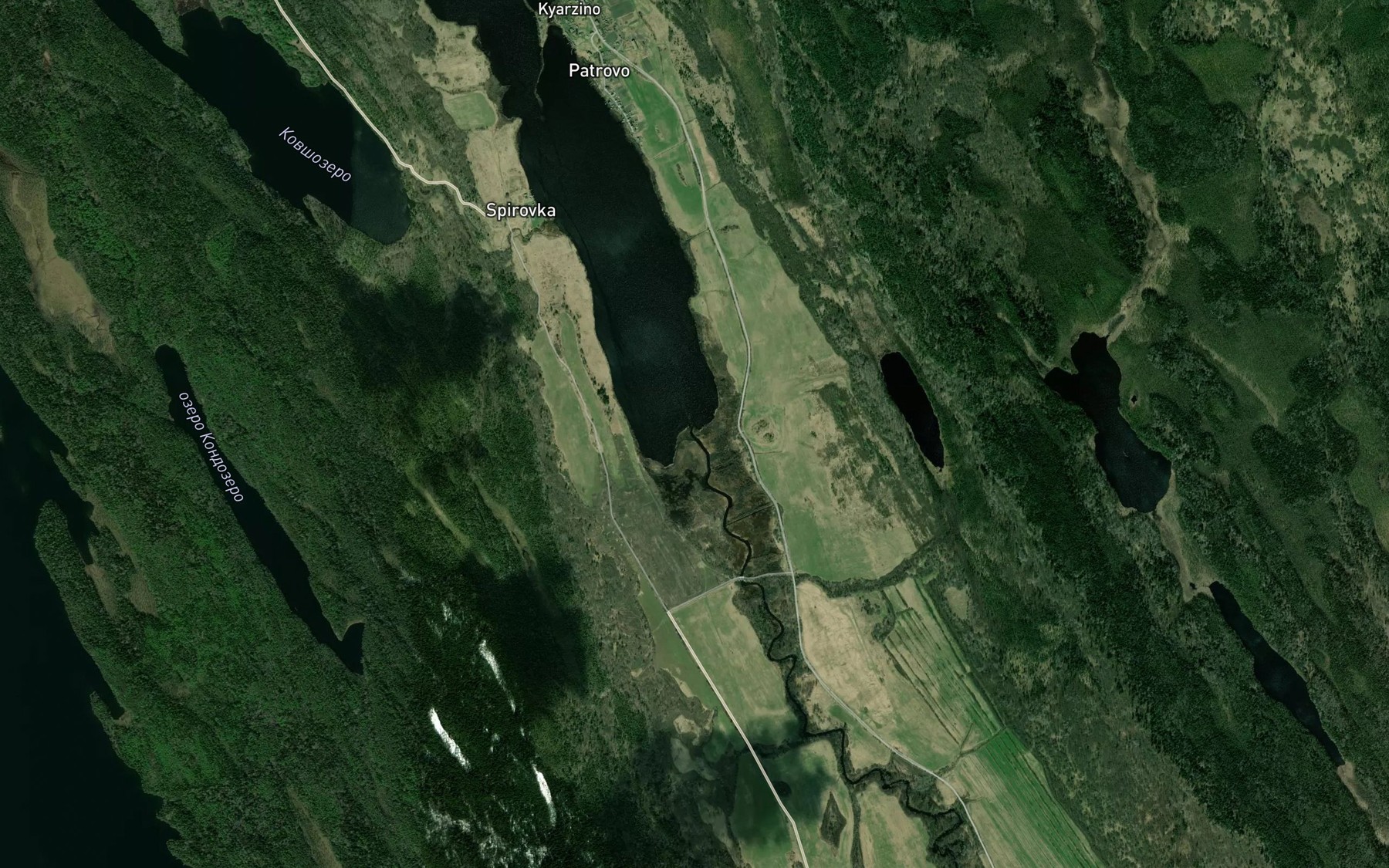 Satellite map of the Putkozerka
