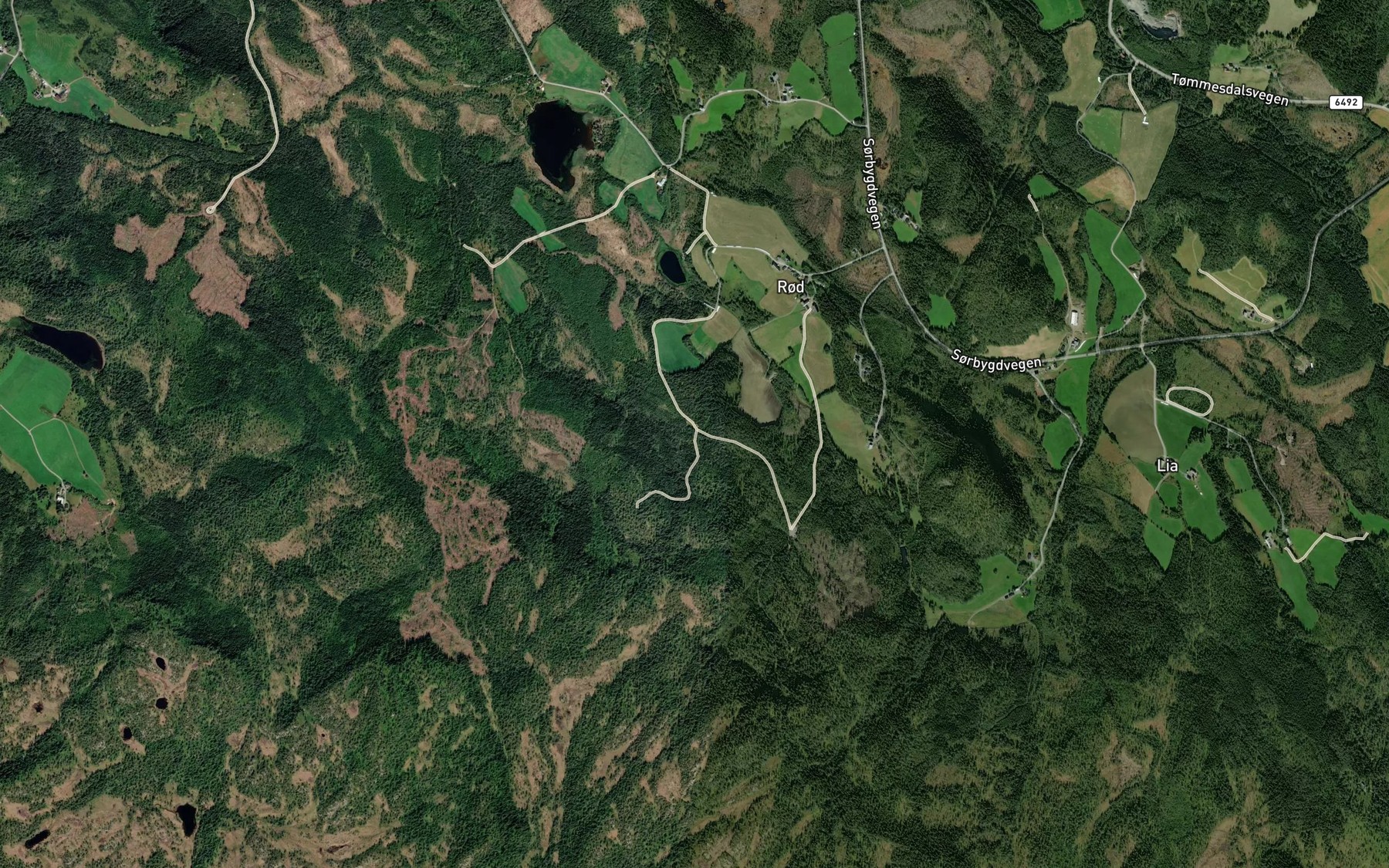 Satellite map of the Rypdalsbekken