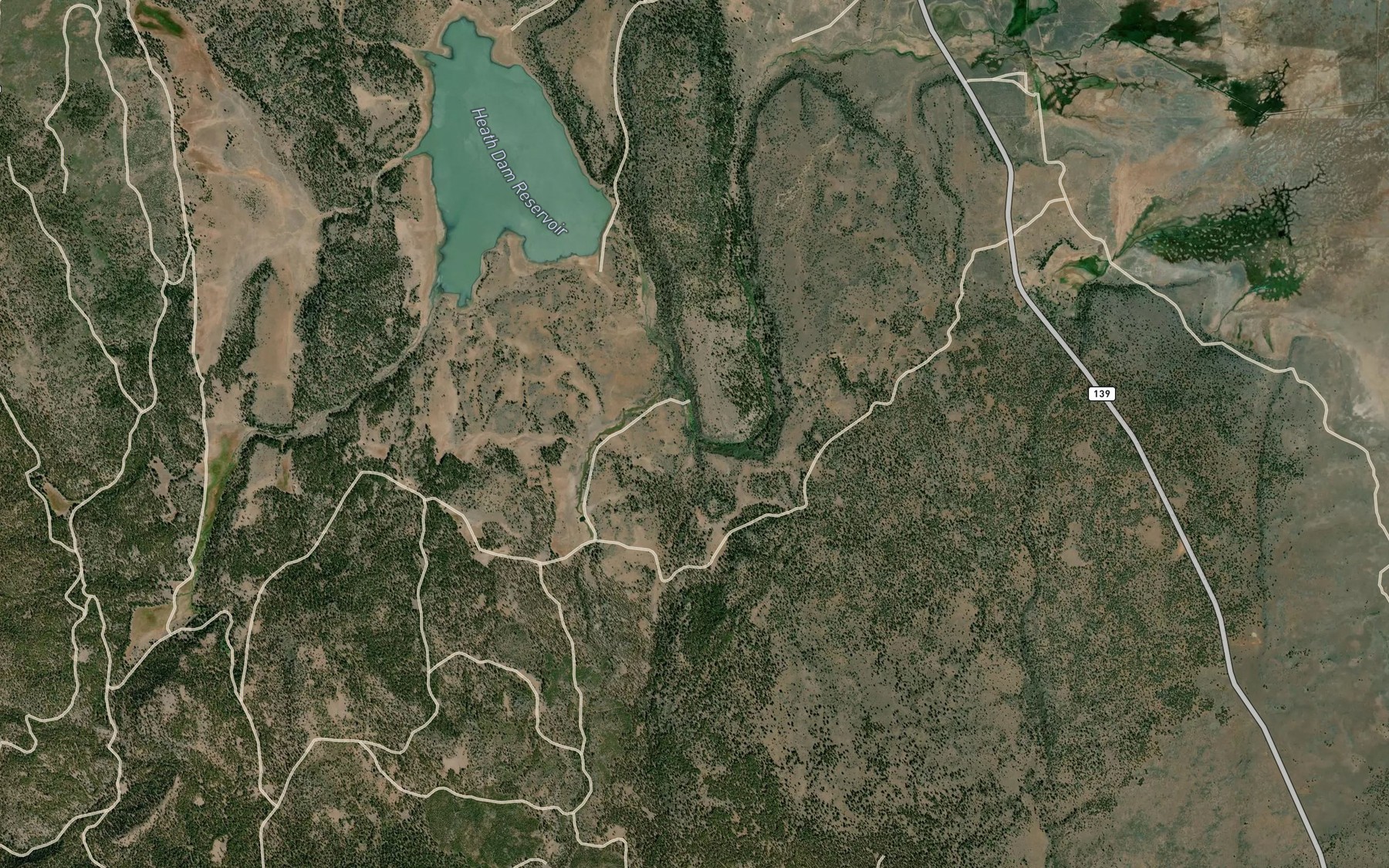 Satellite map of the Cottonwood Spring