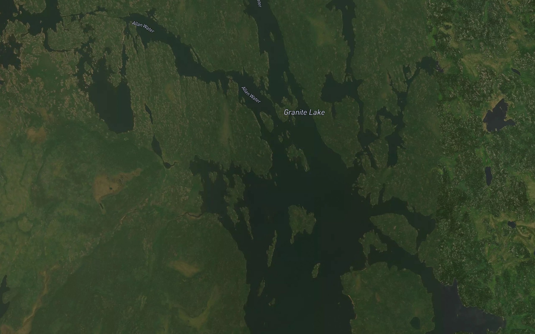 Satellite map of the Granite Lake