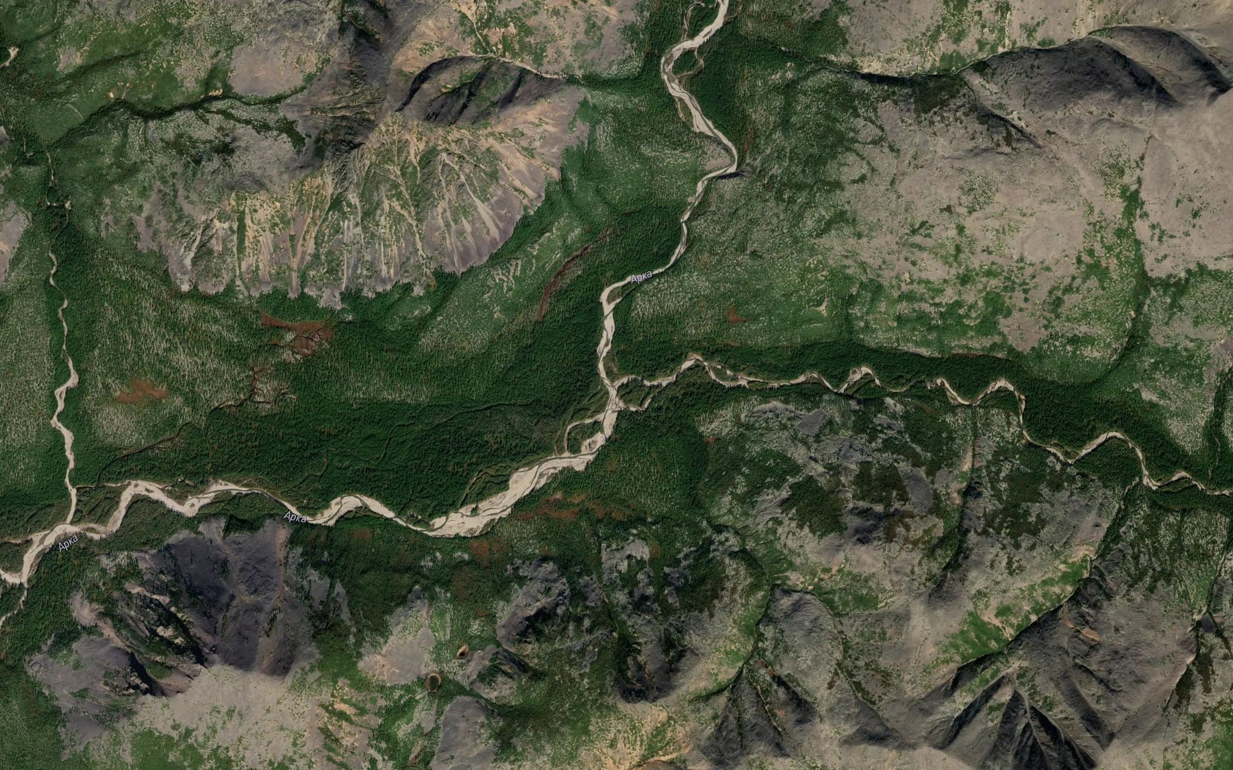Satellite map of the Levaya Arka