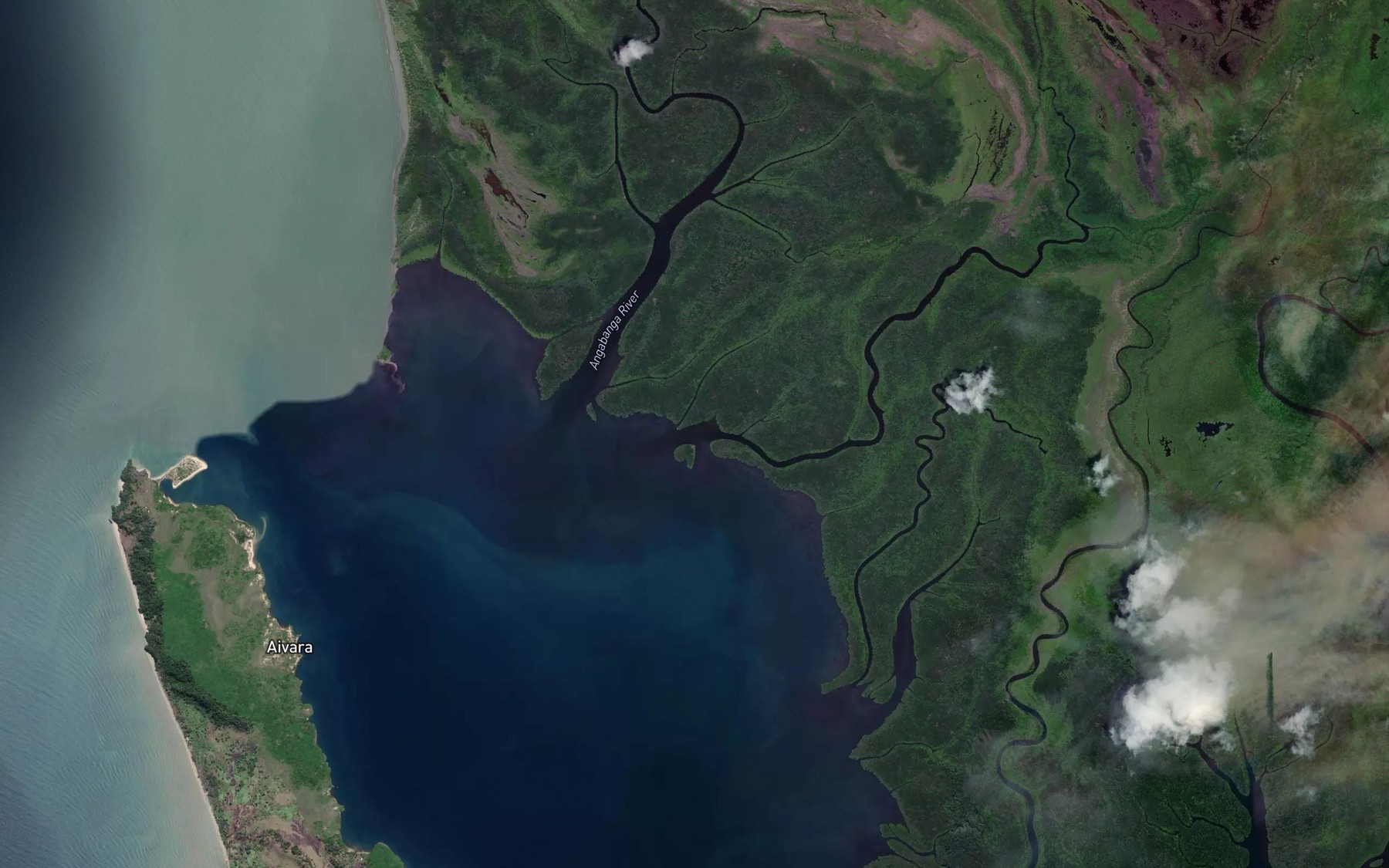 Satellite map of the Uapu Inlet