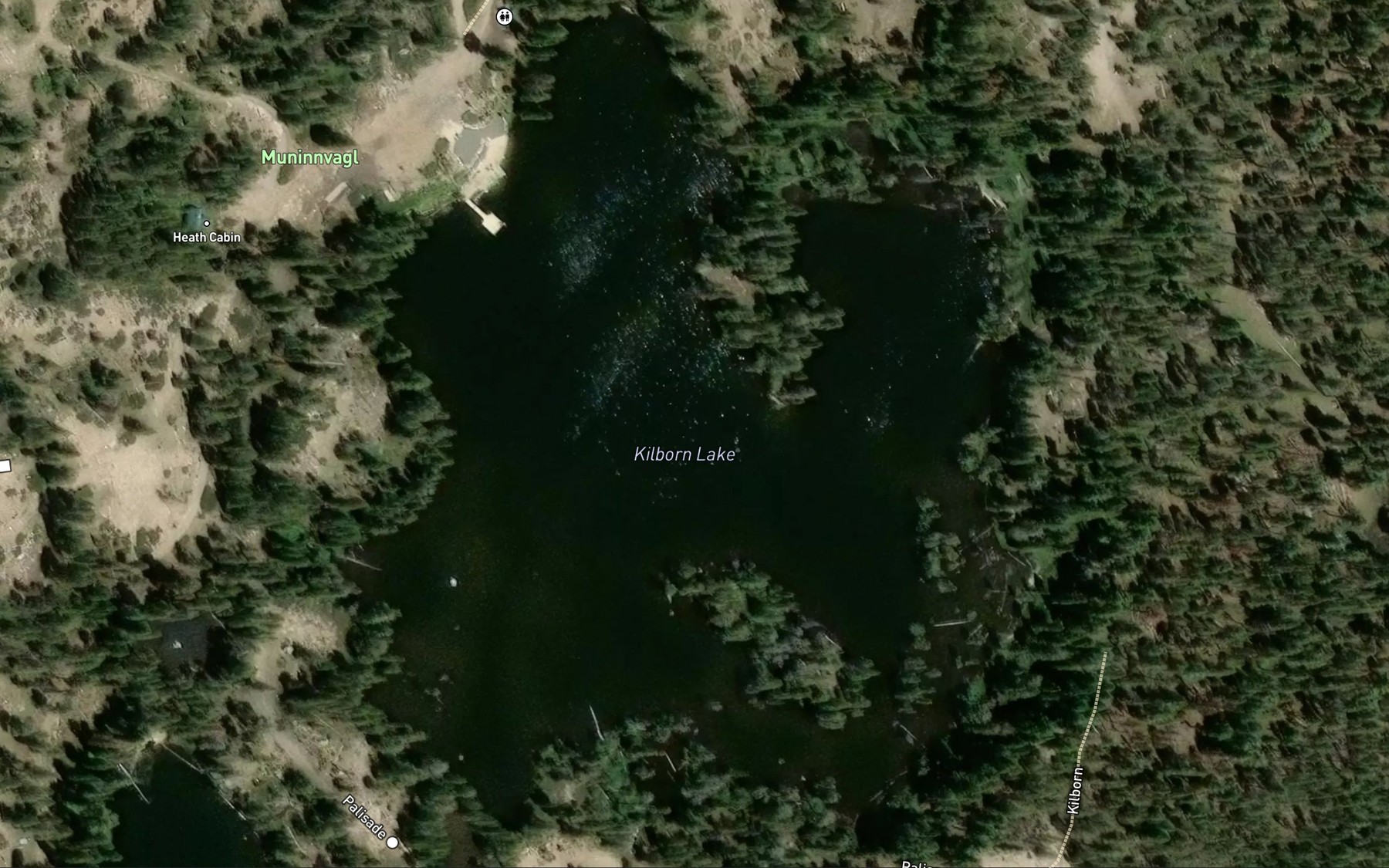 Satellite map of the Kilborn Lake