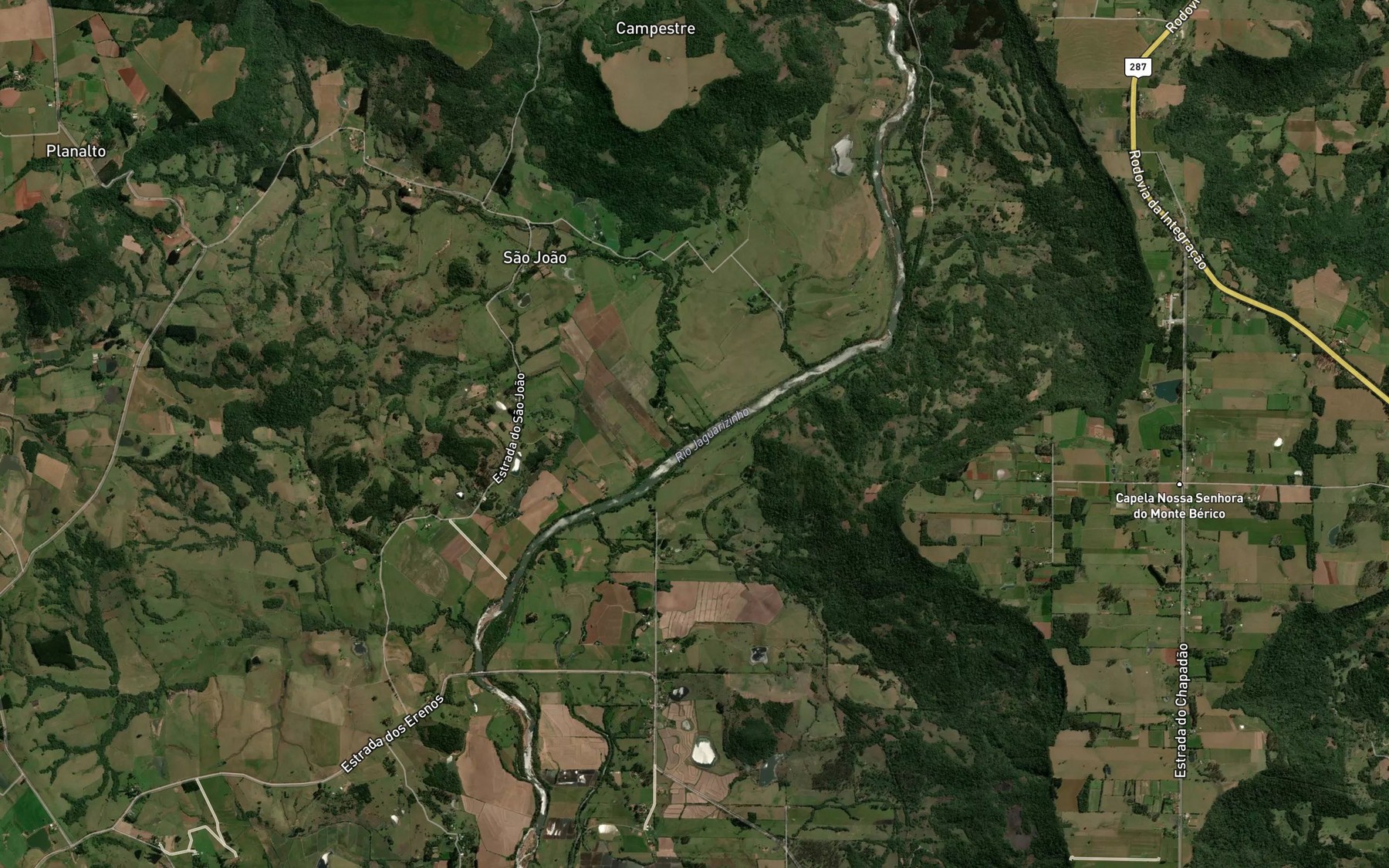 Satellite map of the Arroio Sao Joao