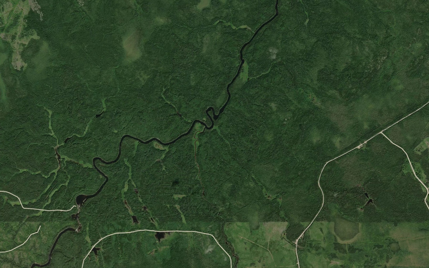 Satellite map of the Rita Creek