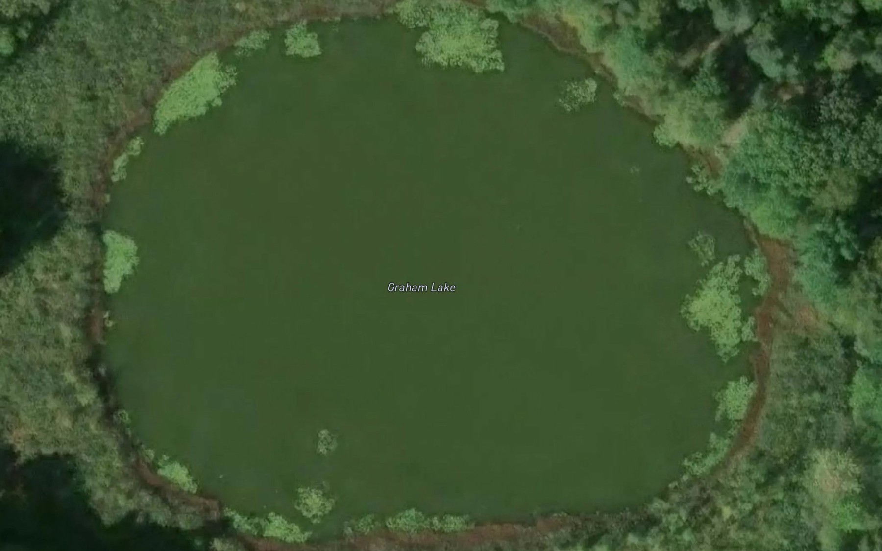 Satellite map of the Graham Lake