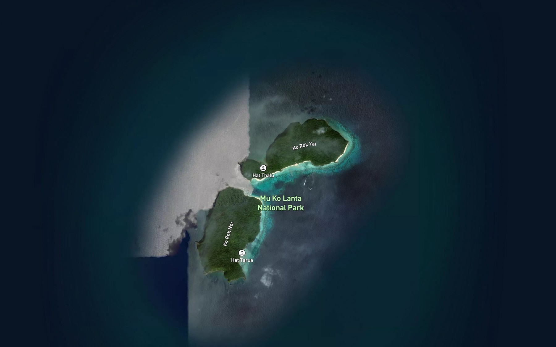 Satellite map of the Ao Thalu