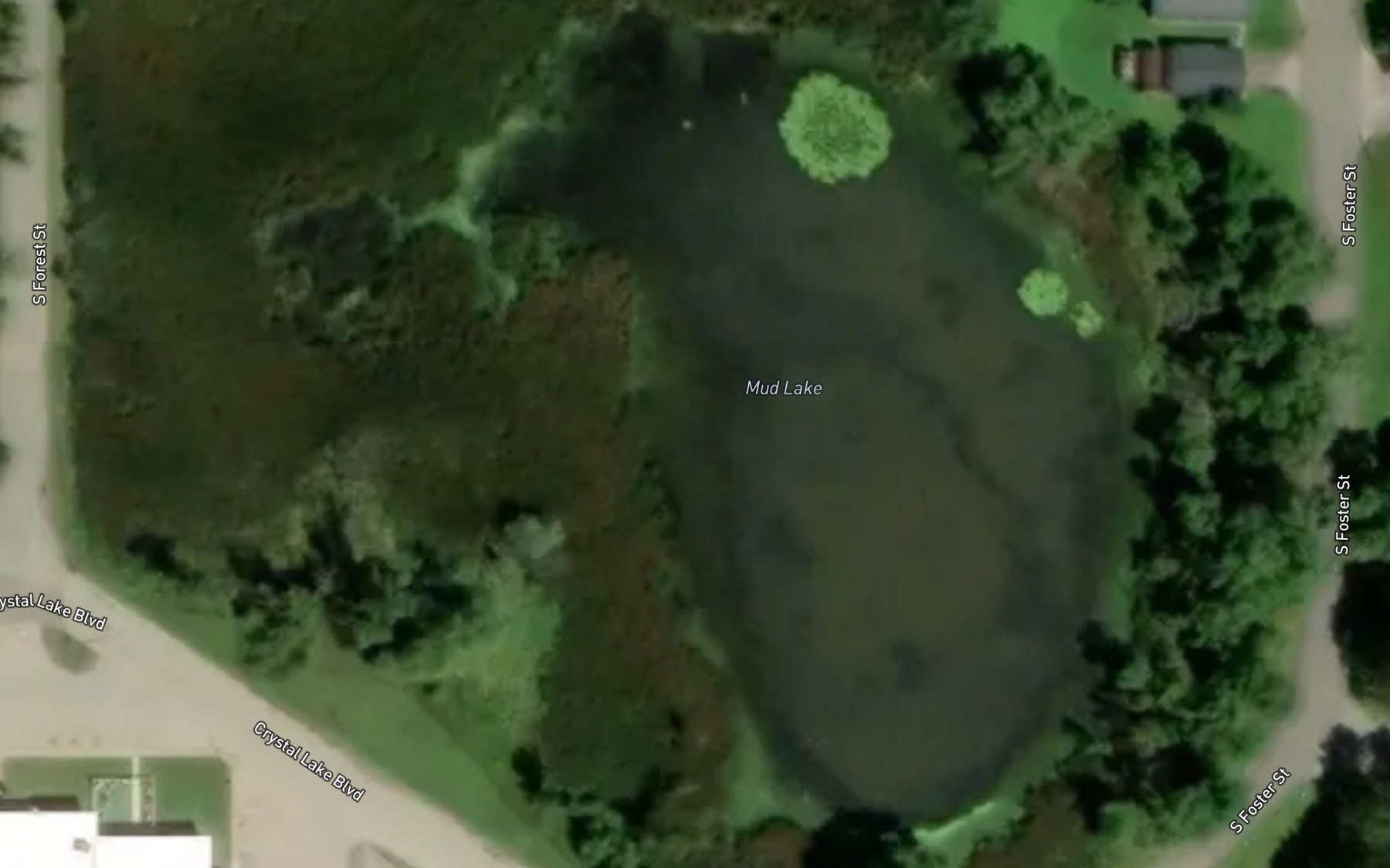 Satellite map of the Mud Lake