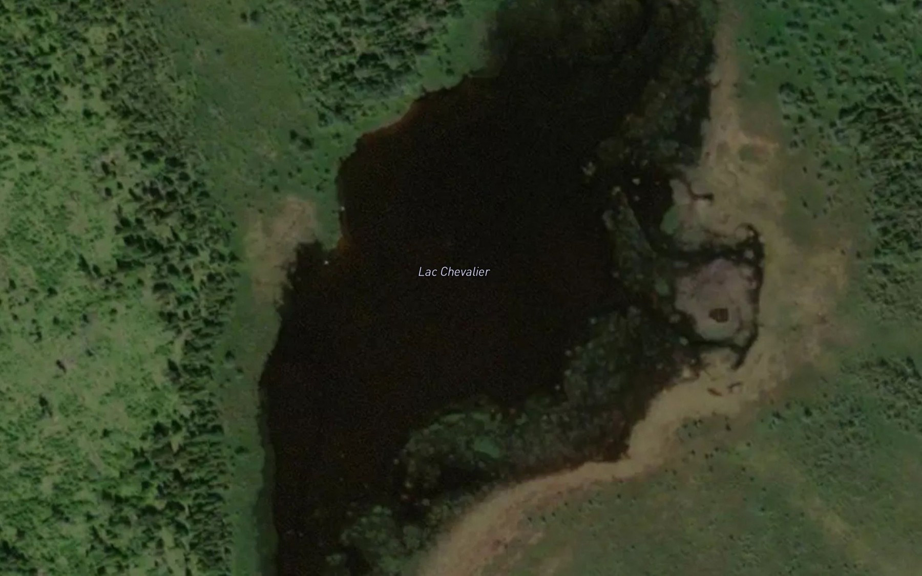 Satellite map of the Lac Chevalier
