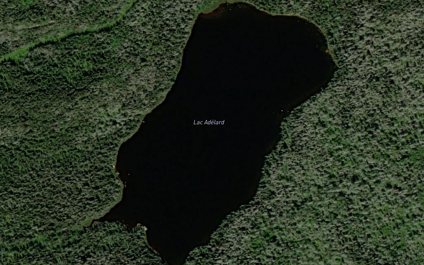 Satellite map of the Lac Adelard