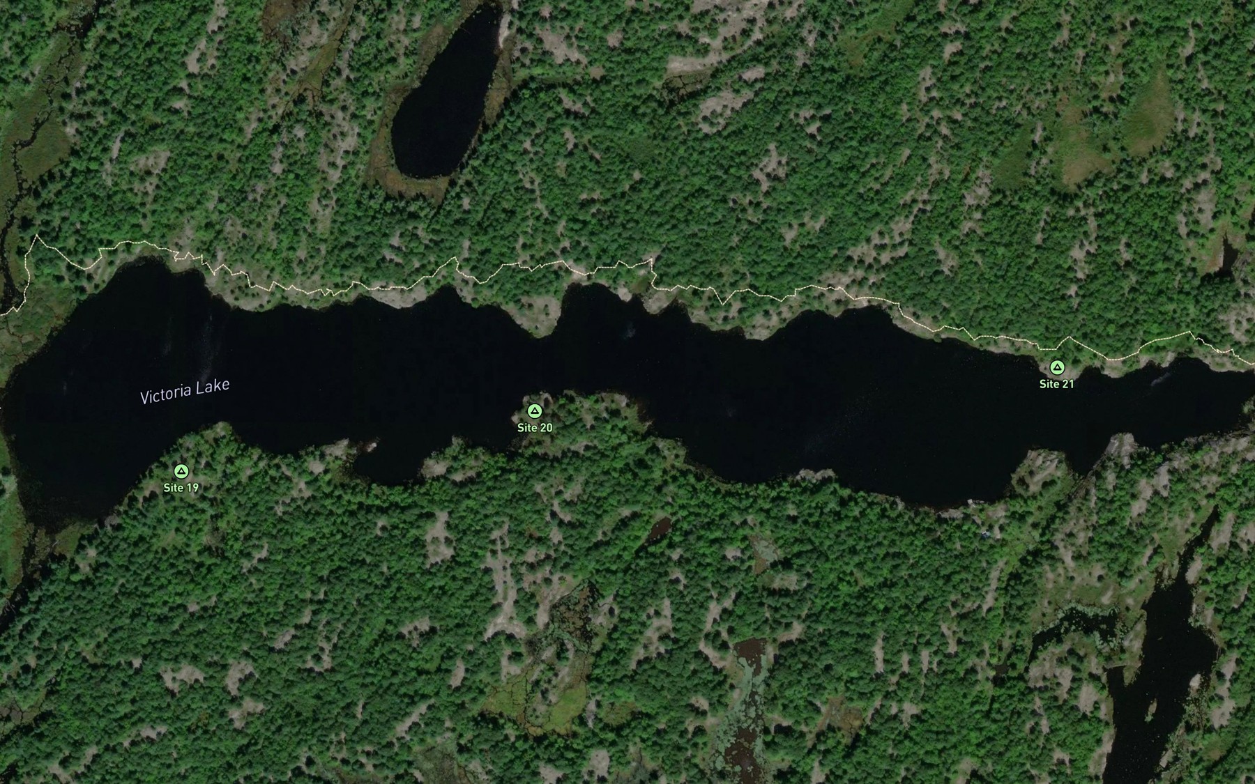 Satellite map of the Victoria Lake