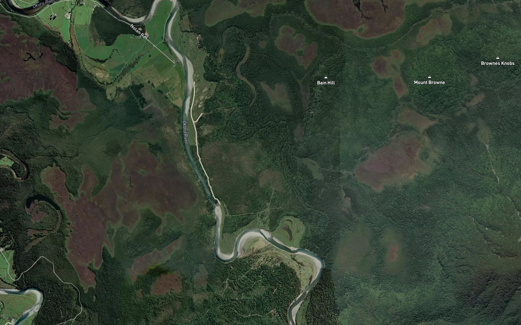 Satellite map of the Swampy Creek