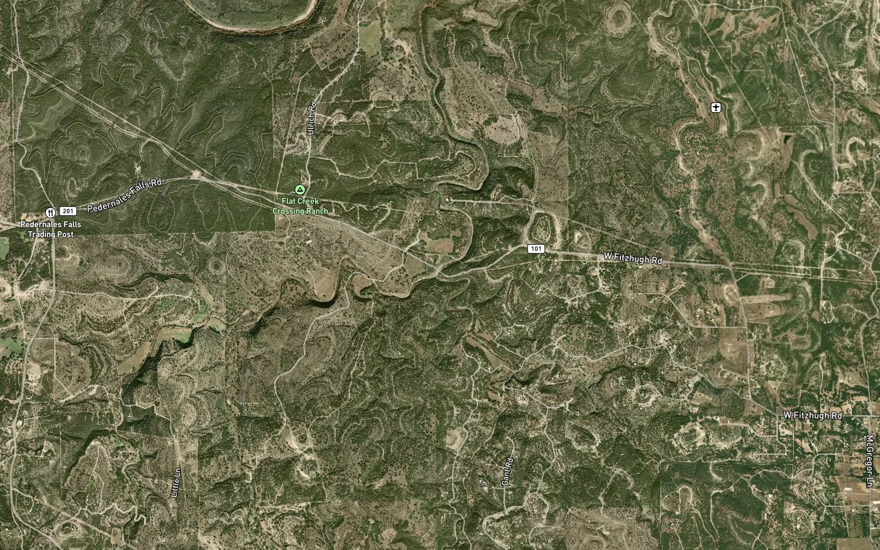 Satellite map of the Sycamore Creek