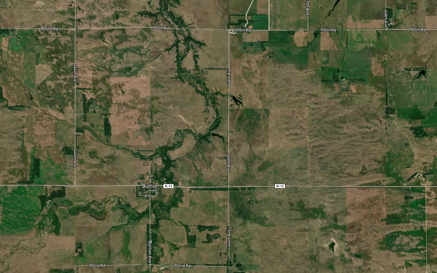 Satellite map of the Eagles Nest Lake