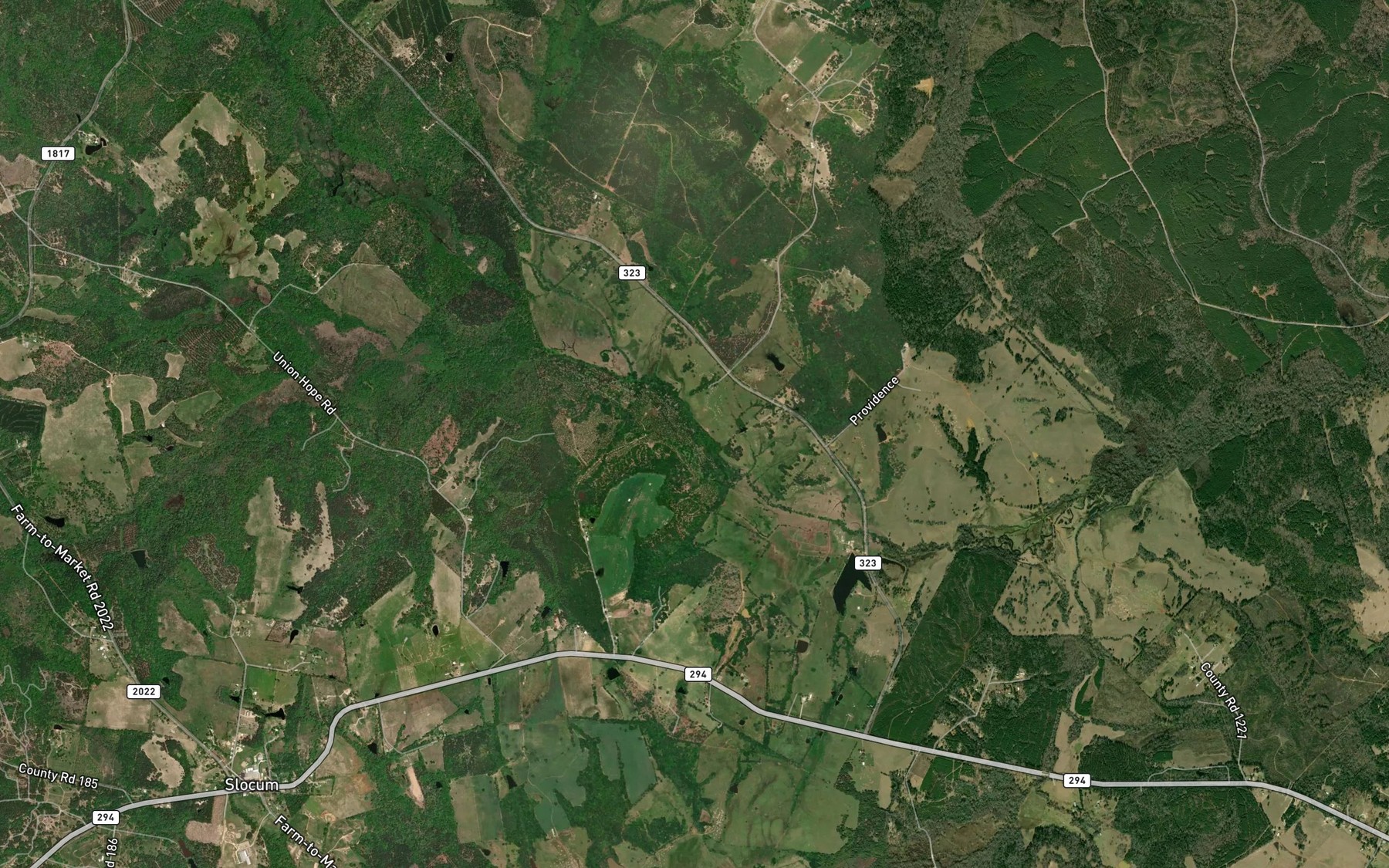 Satellite map of the Turkey Creek