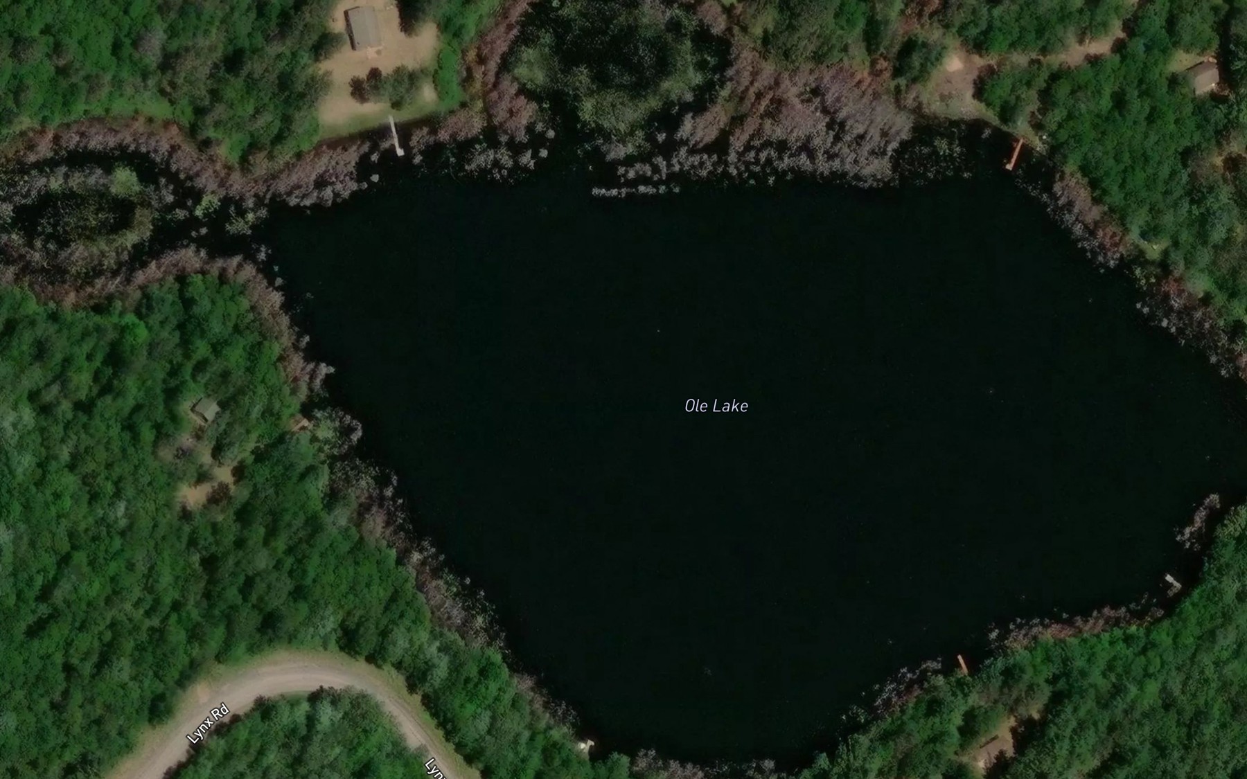 Satellite map of the Ole Lake