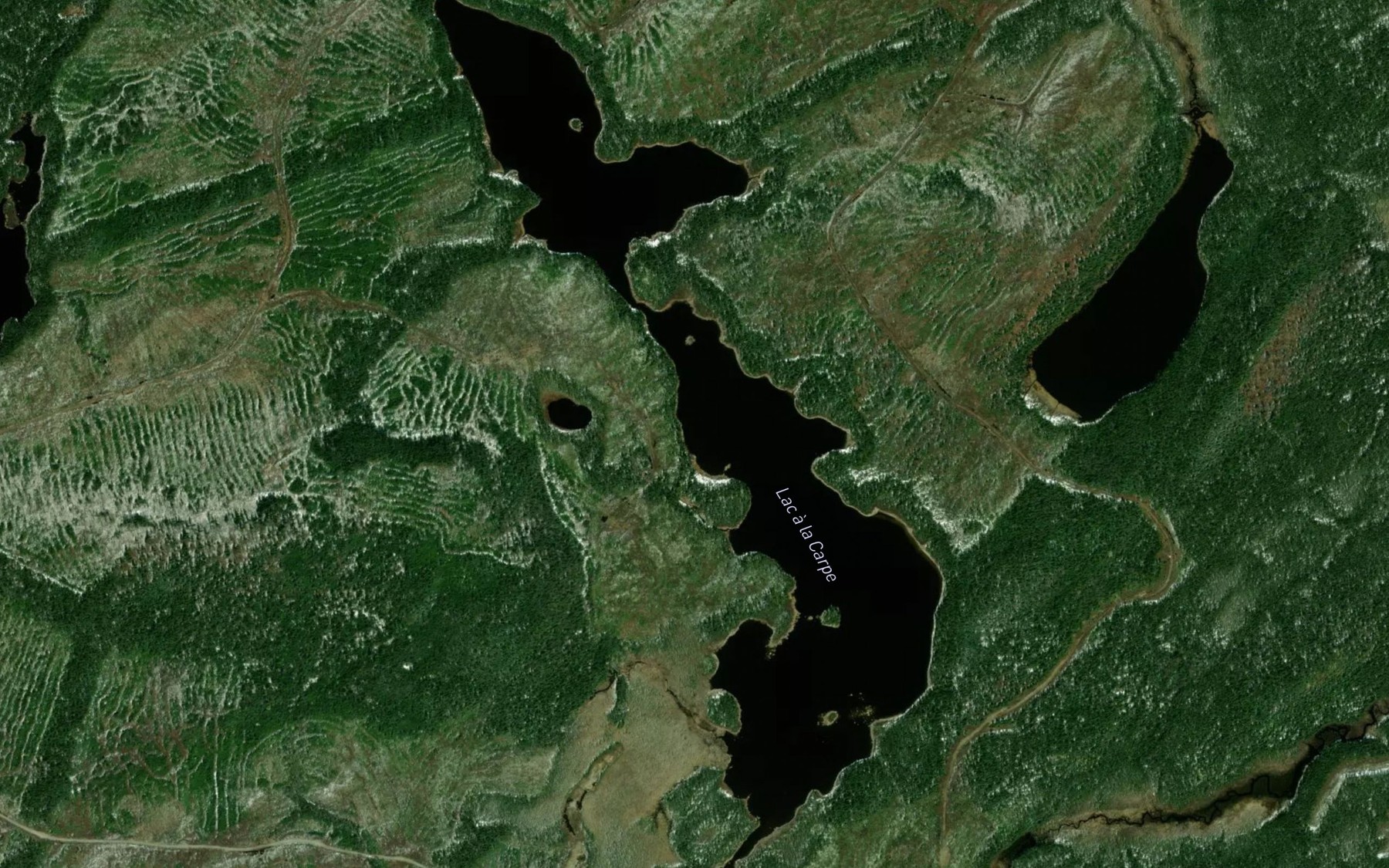 Satellite map of the Lac a la Carpe