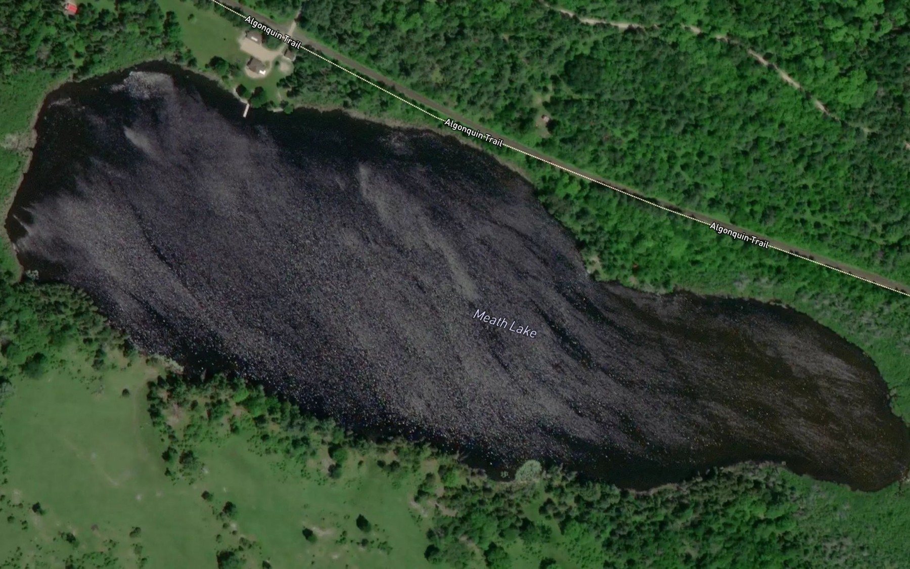 Satellite map of the Meath Lake
