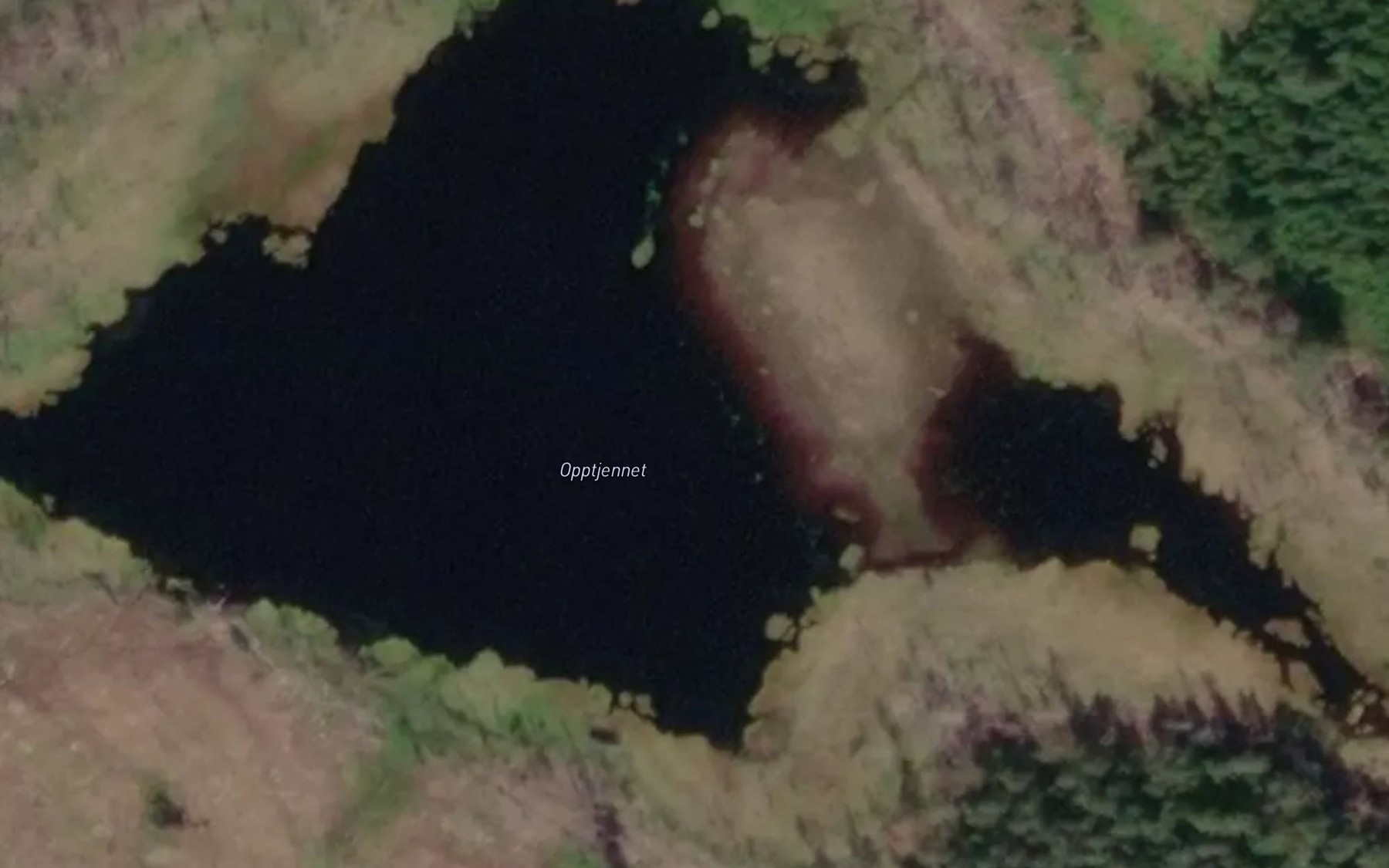 Satellite map of the Opptjernet