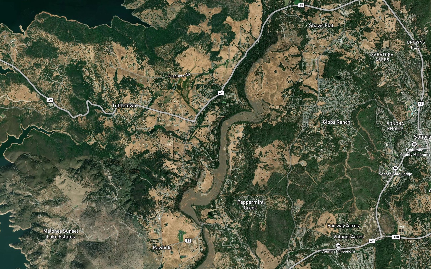 Satellite map of the O'Neil Ditch