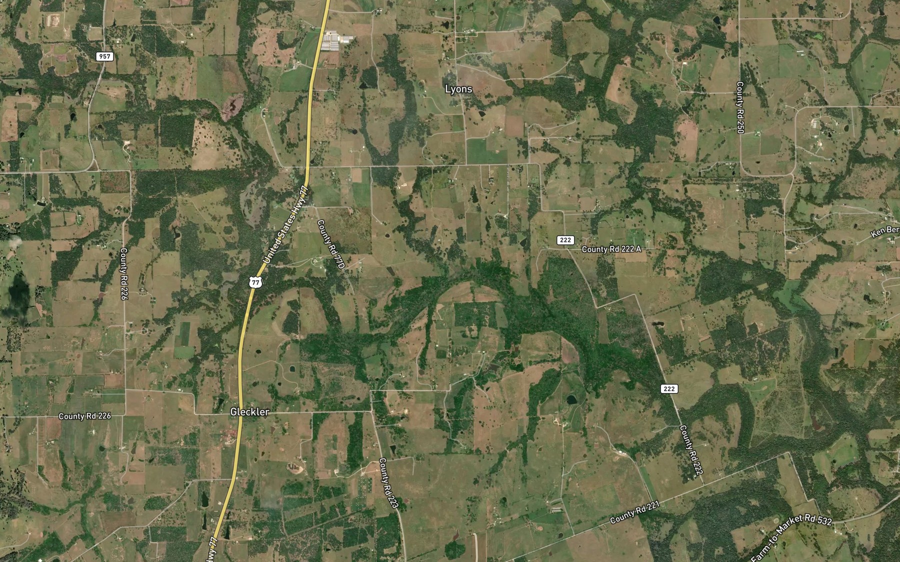 Satellite map of the Good Branch