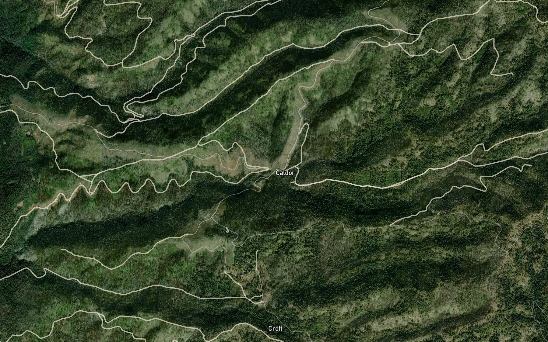 Satellite map of the McKinney Creek