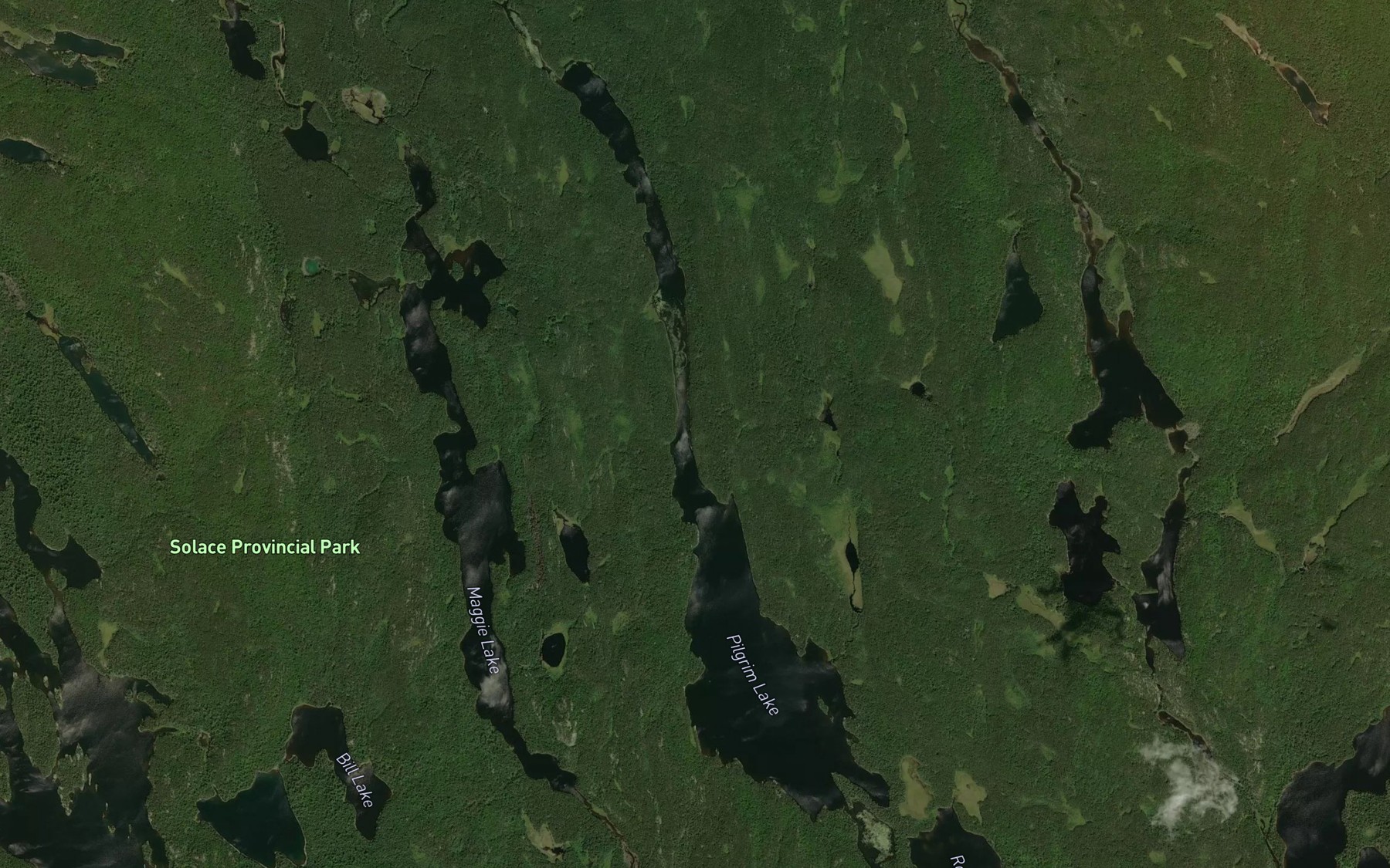 Satellite map of the Pilgrim Lake