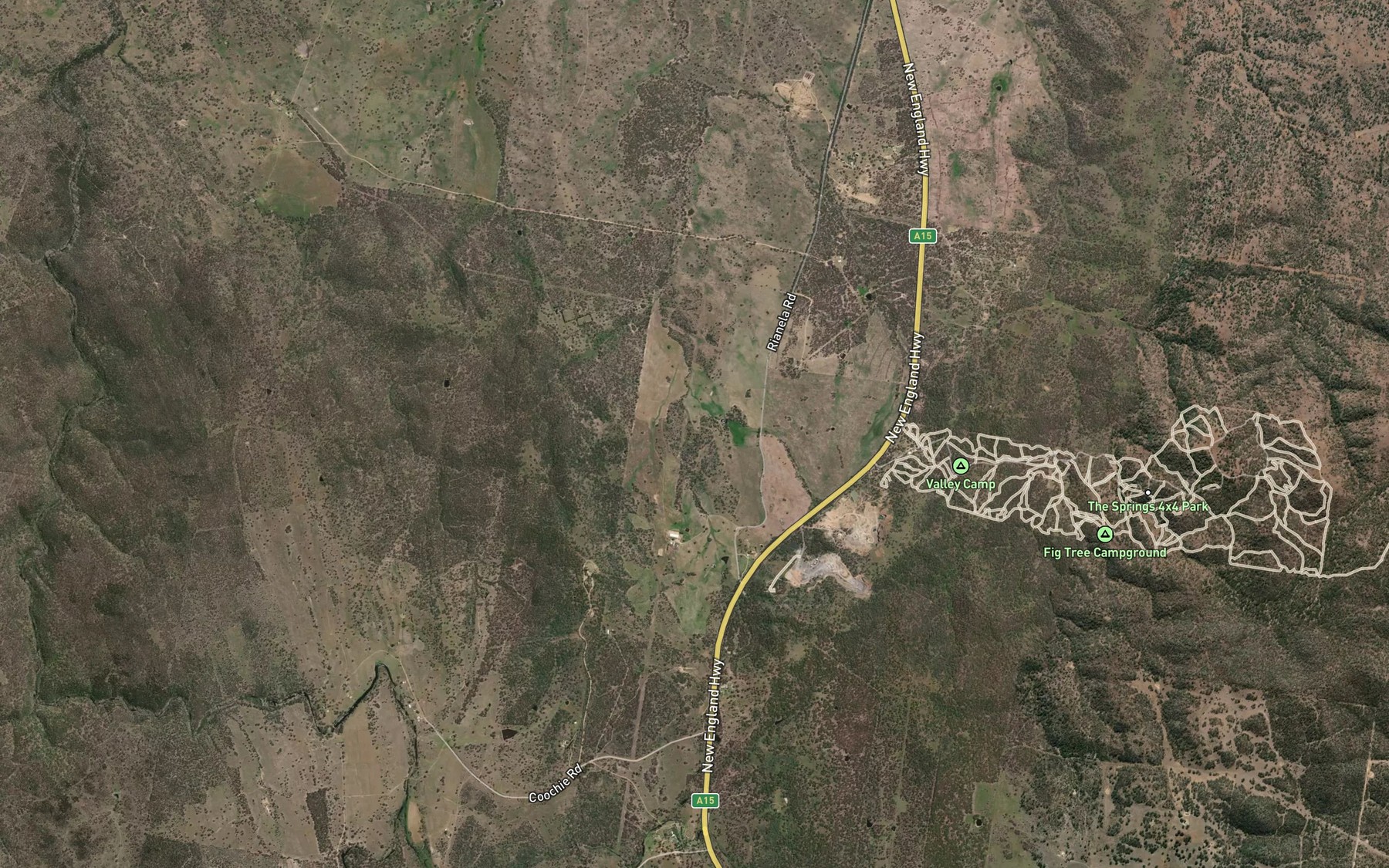 Satellite map of the Eight Mile Creek