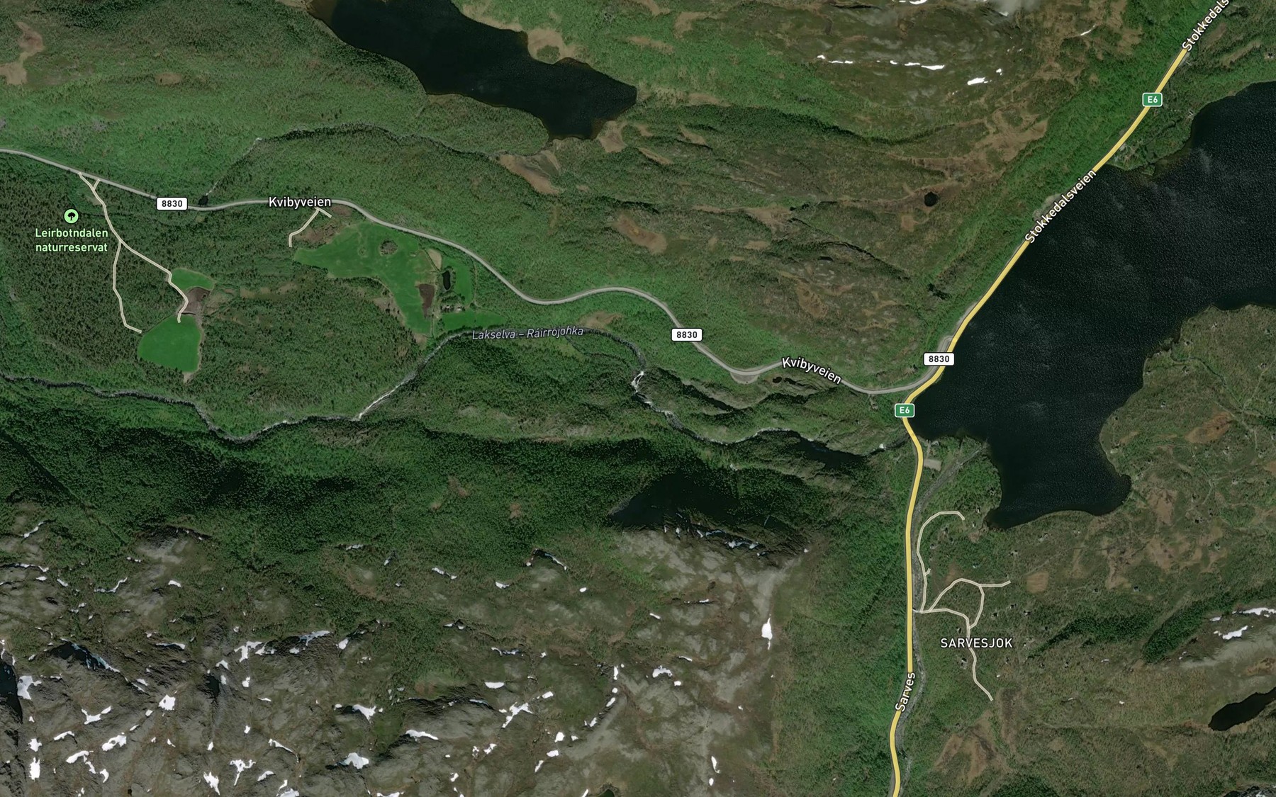 Satellite map of the Forssen