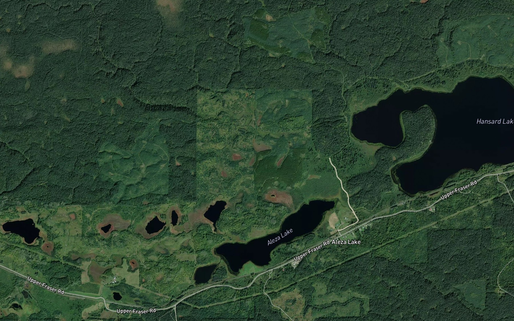 Satellite map of the Slaney Creek