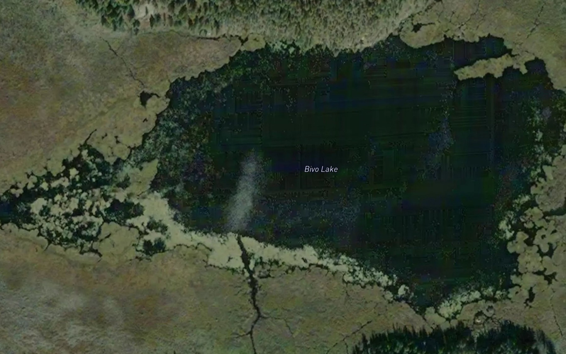 Satellite map of the Bivo Lake