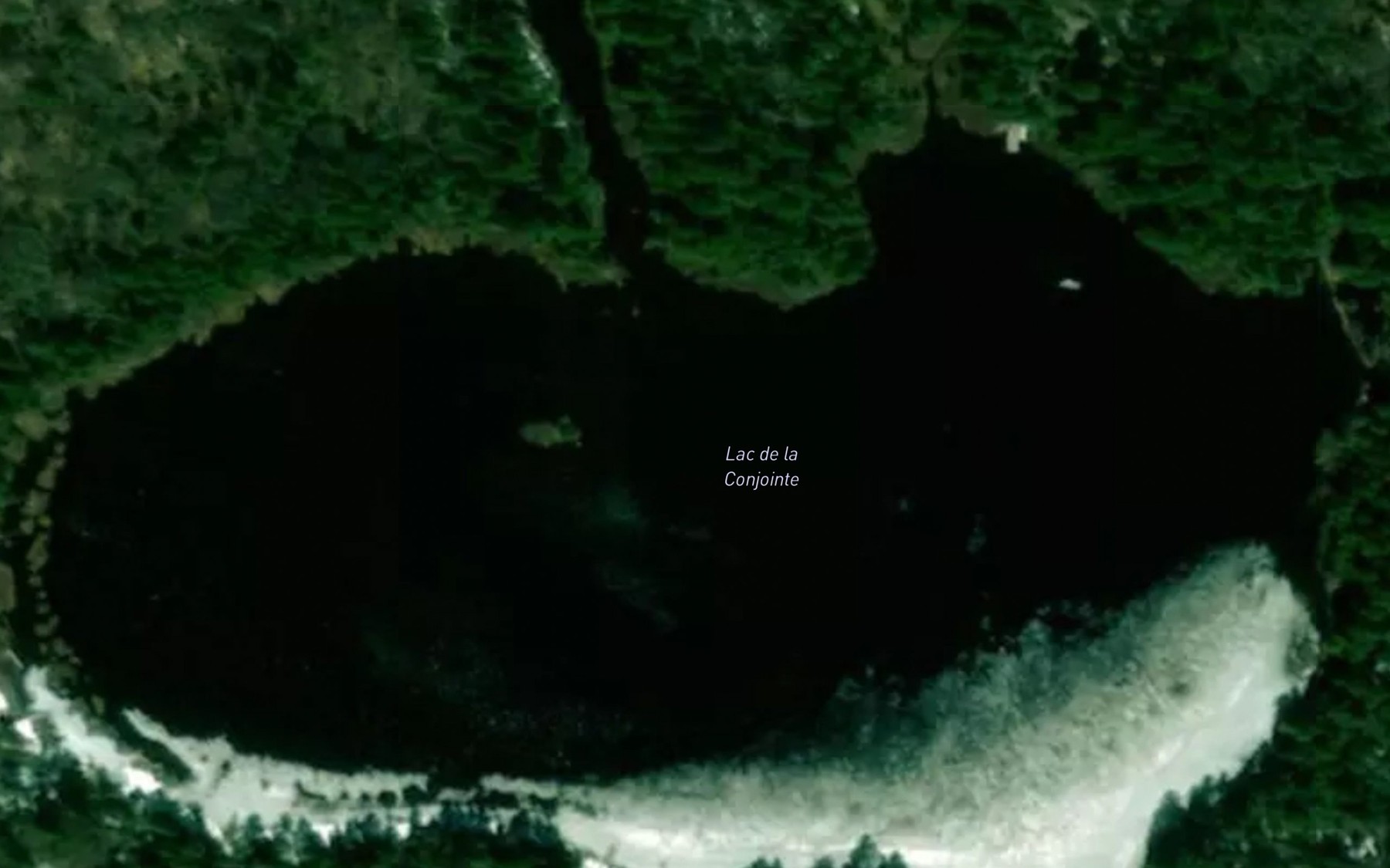 Satellite map of the Lac de la Conjointe