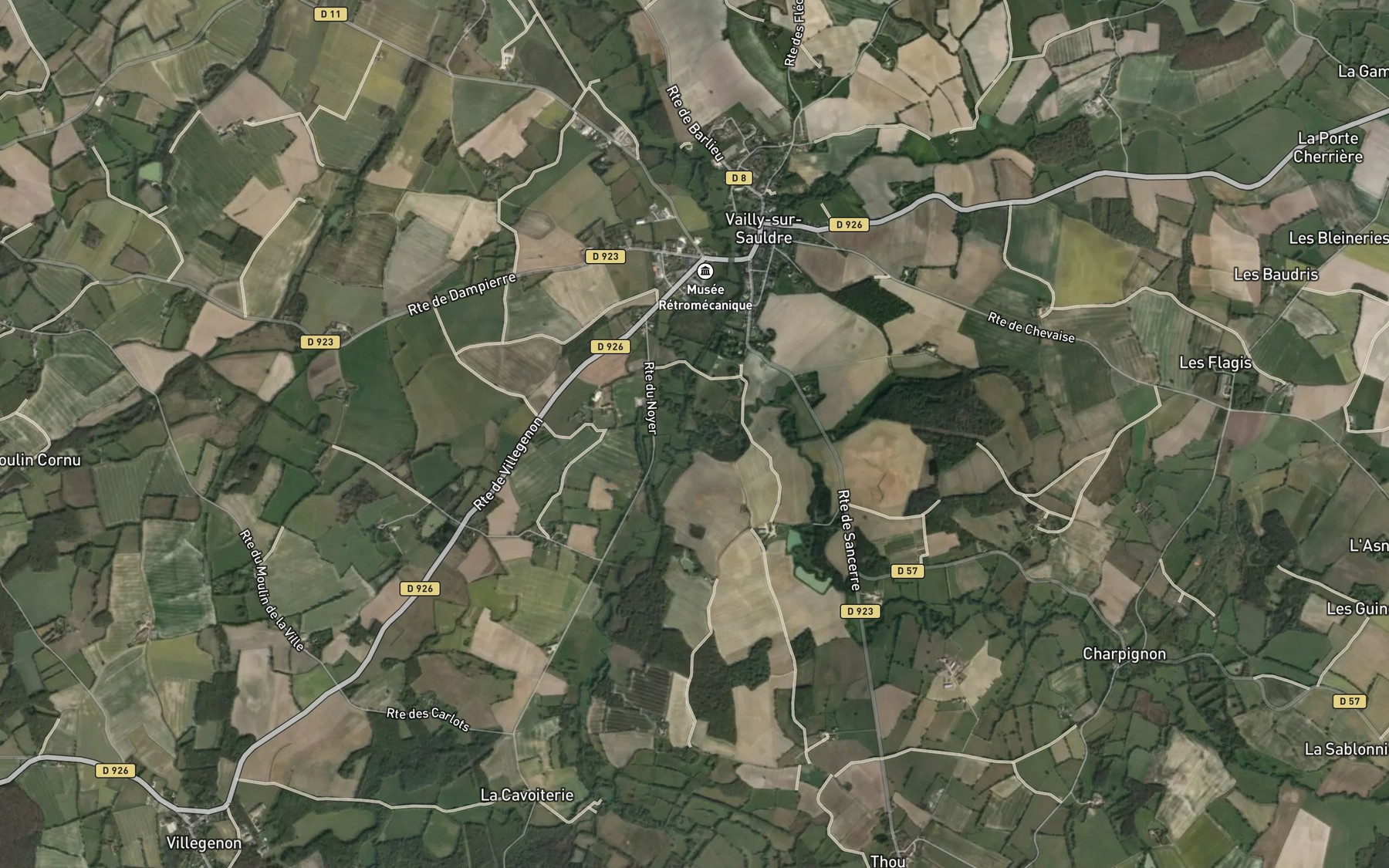 Satellite map of the Salercine